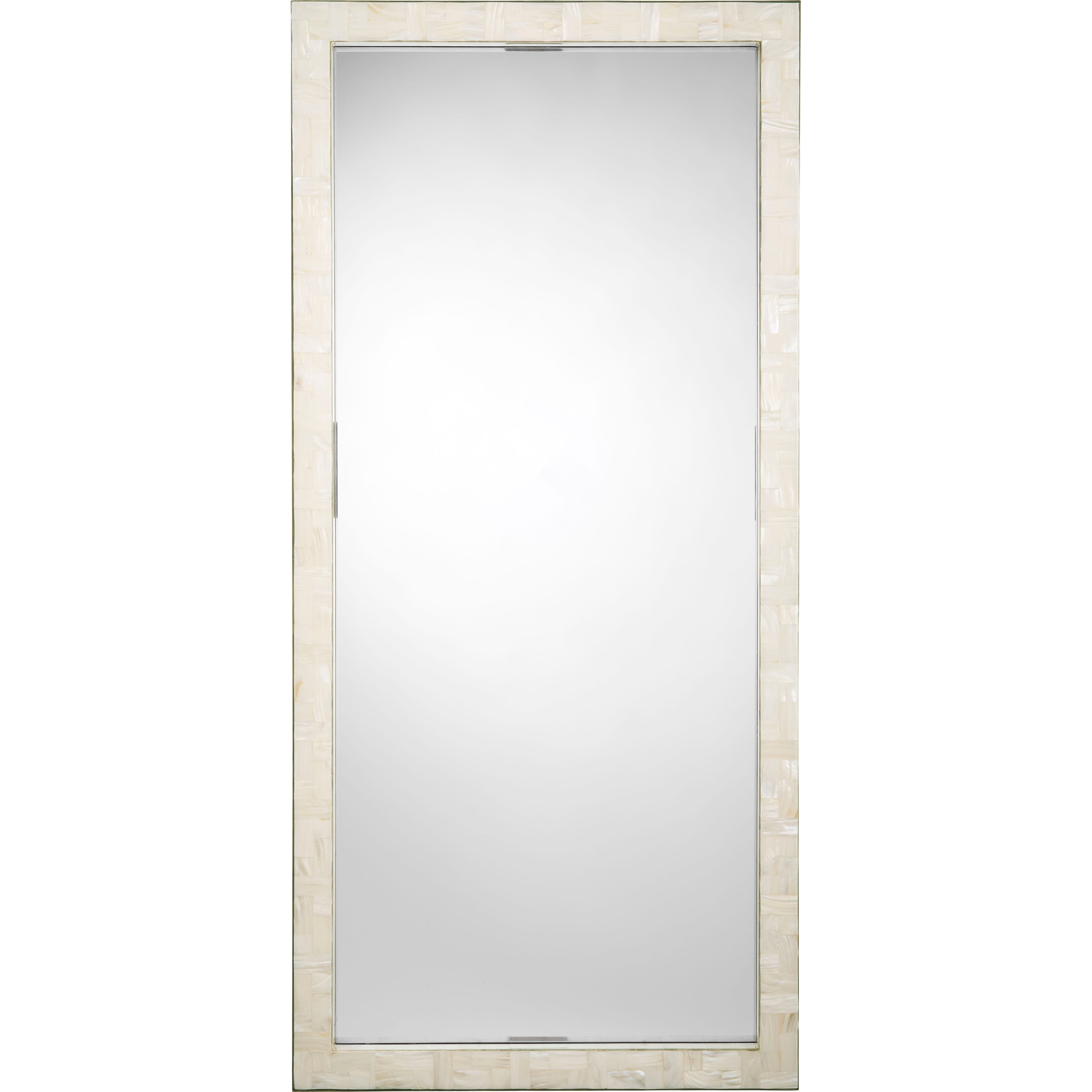Monroe Mother of Pearl Rectangle Floor Mirror by Jamie Young
