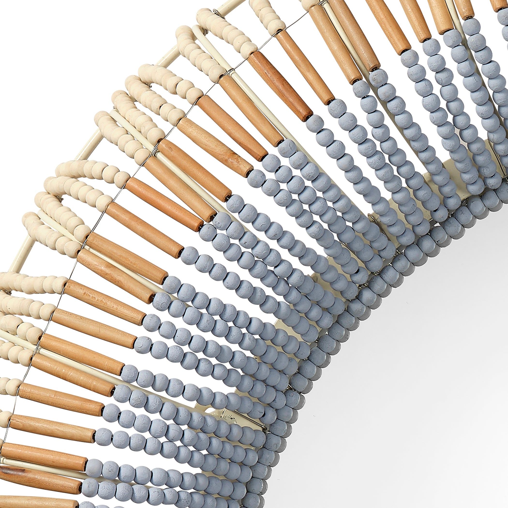 Native Beaded Round Wall Mirror by Jamie Young