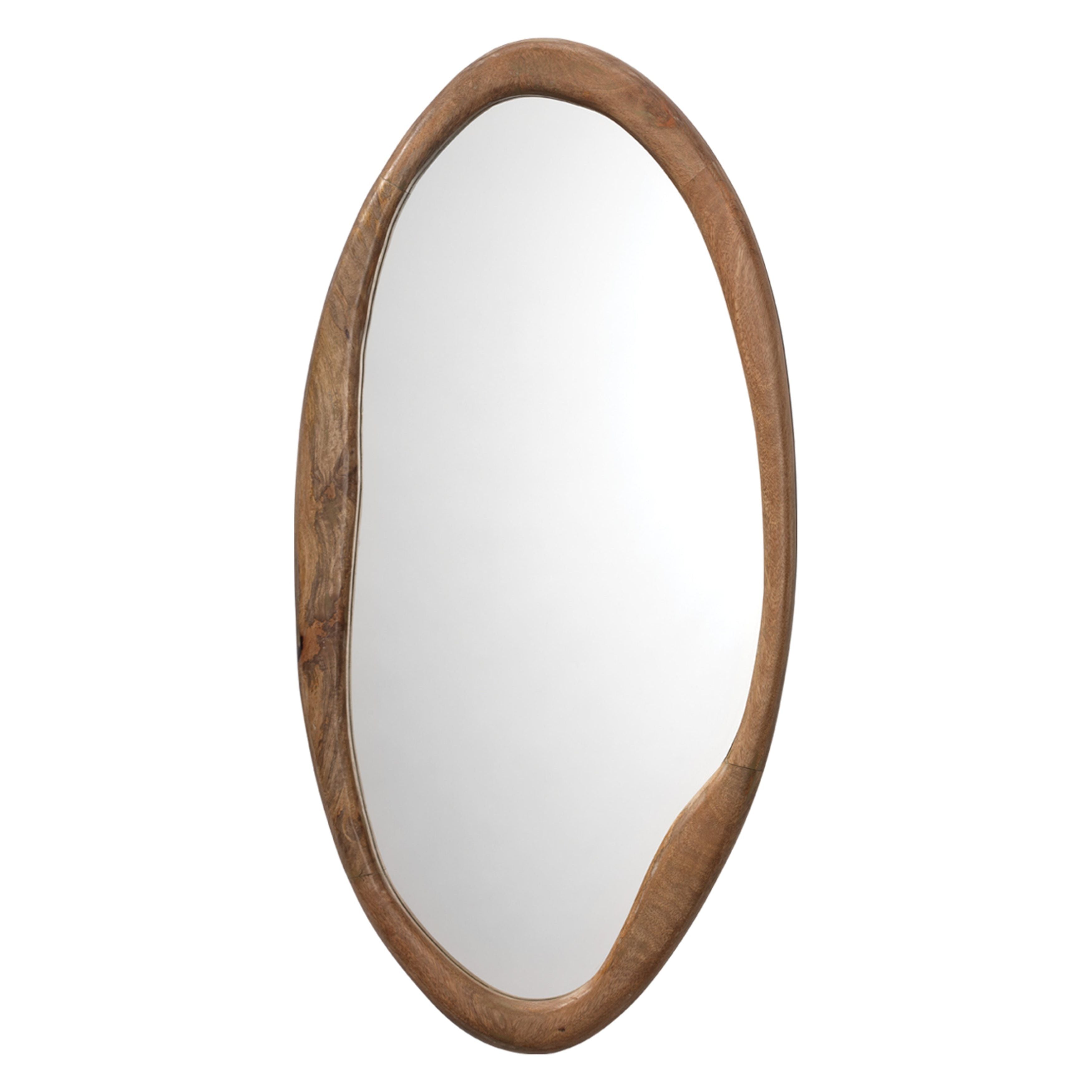 Organic Mango Wood Oval Wall Mirror by Jamie Young