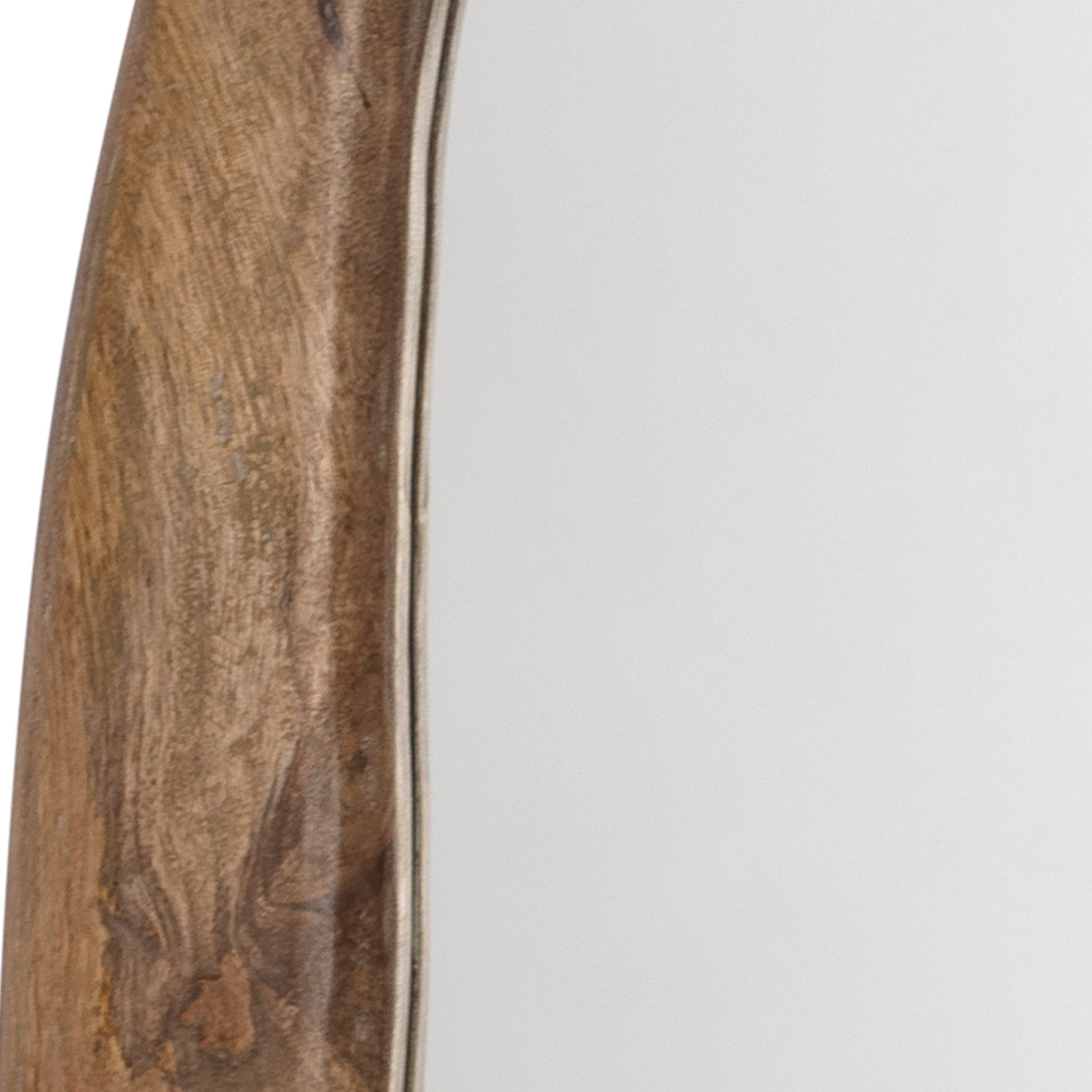 Organic Mango Wood Oval Wall Mirror by Jamie Young
