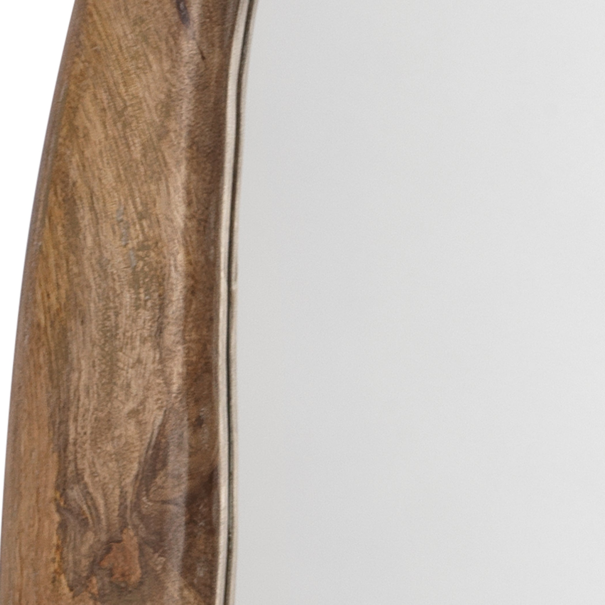 Organic Mango Wood Oval Wall Mirror by Jamie Young