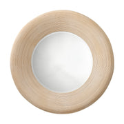 Paddock Bamboo Round Wall Mirror Cream by Jamie Young