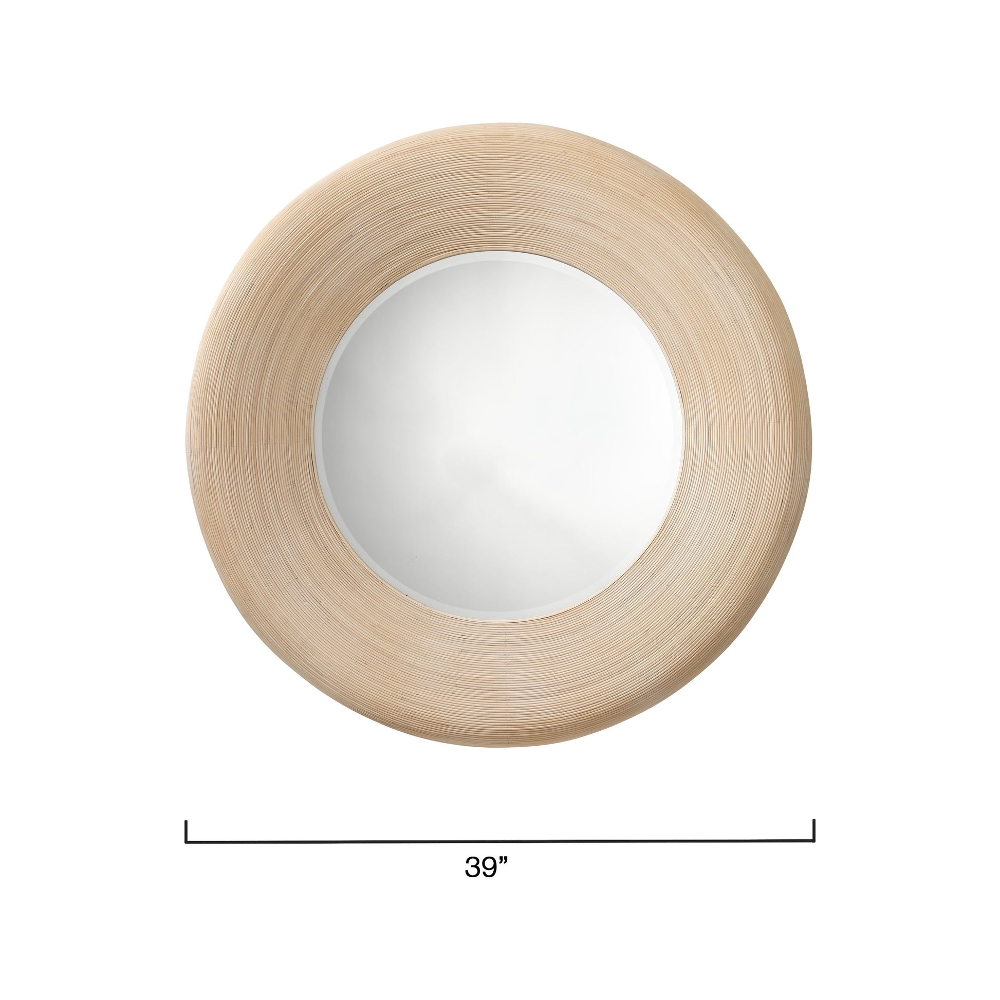 Paddock Bamboo Round Wall Mirror by Jamie Young