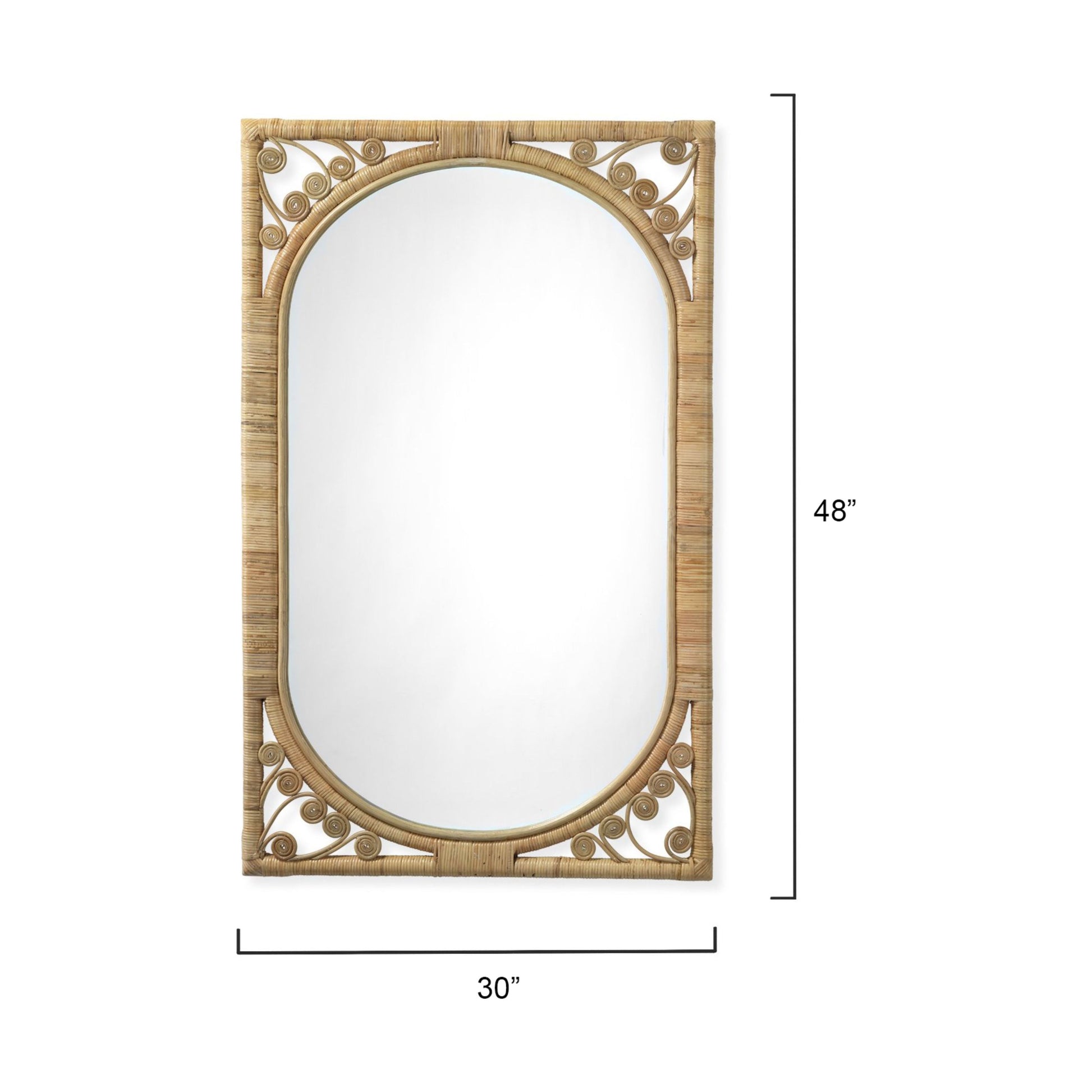 Primrose Rattan Wall Mirror by Jamie Young