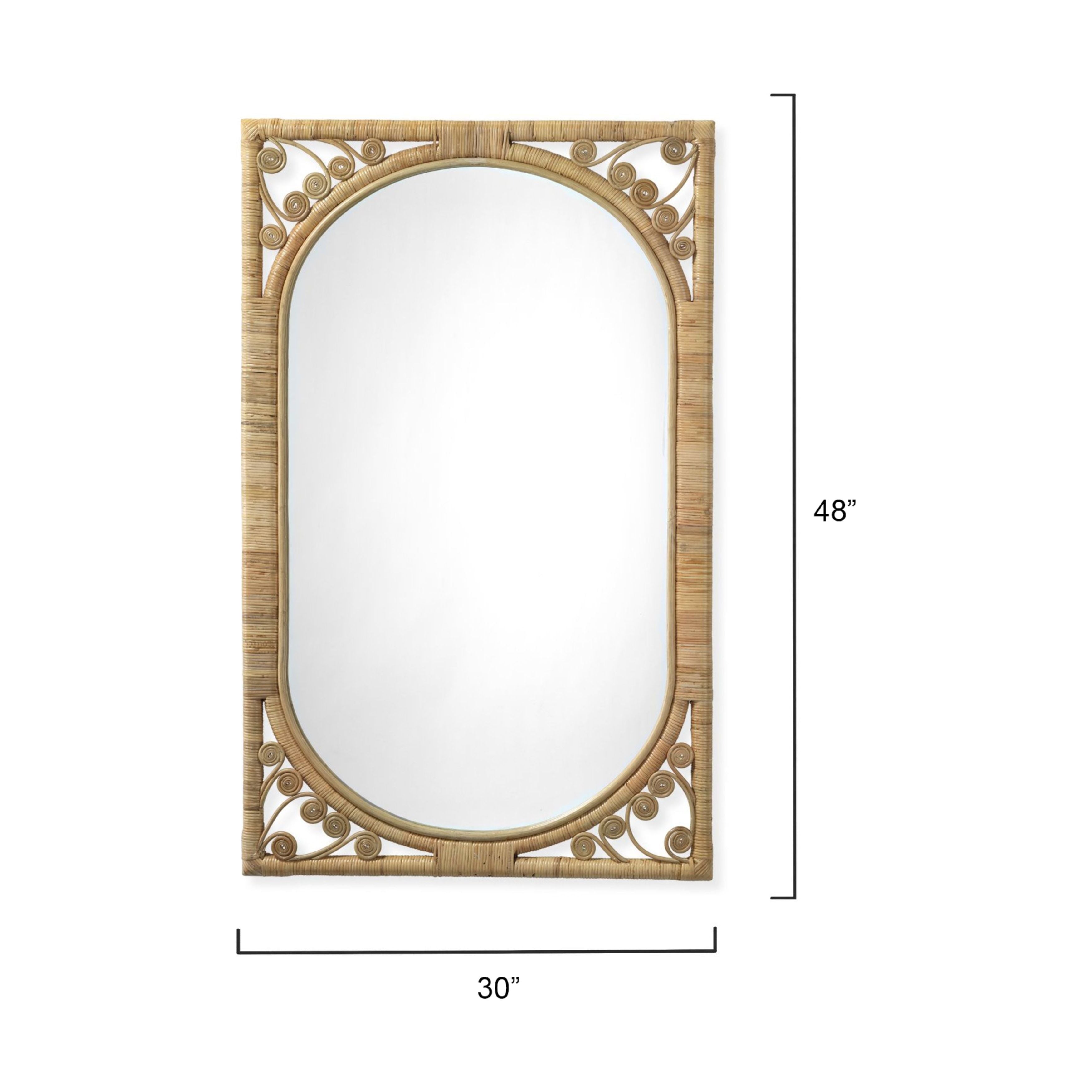 Primrose Rattan Wall Mirror by Jamie Young