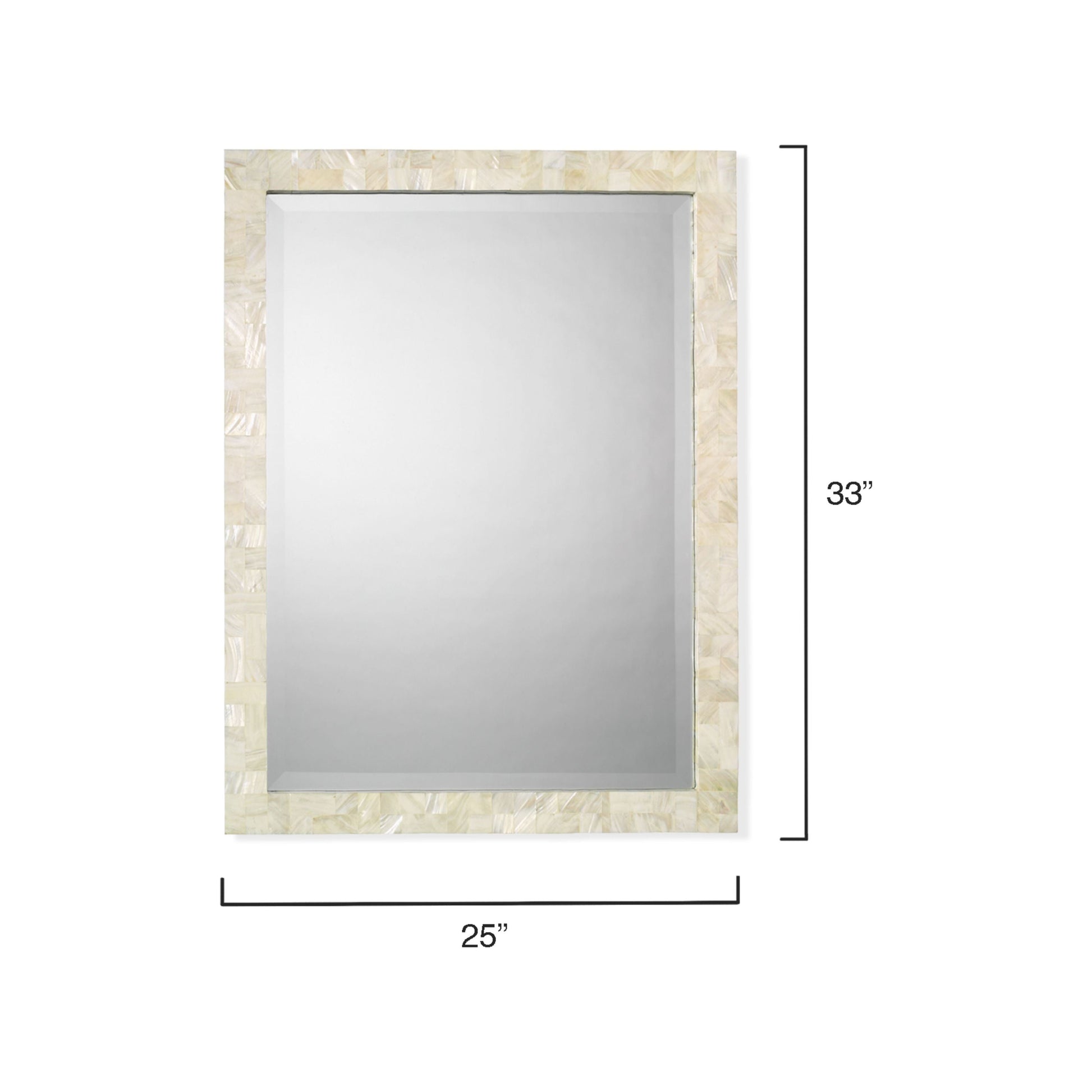 Rectangle Mother of Pearl Wall Mirror by Jamie Young