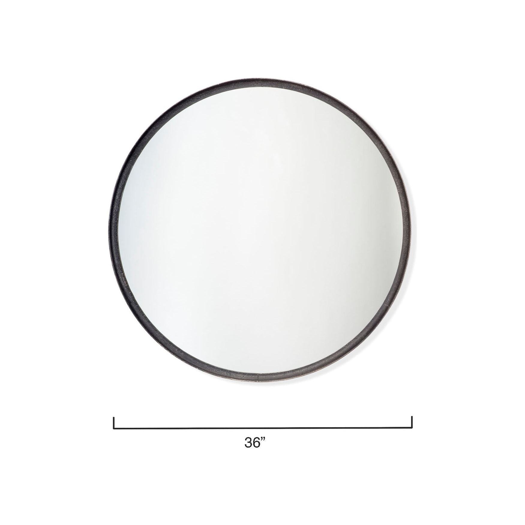 Refined Iron Round Wall Mirror by Jamie Young