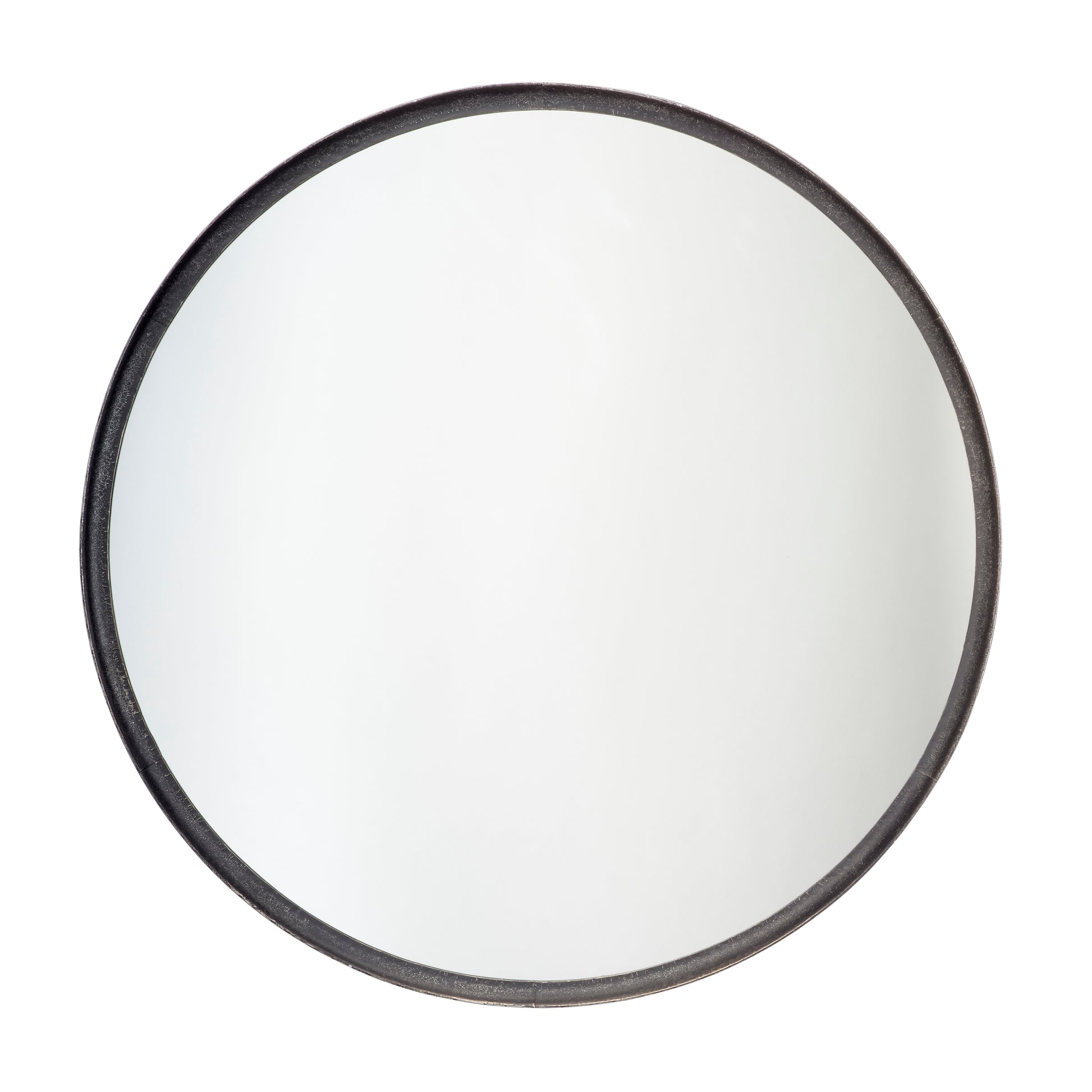 Refined Iron Round Wall Mirror Black by Jamie Young