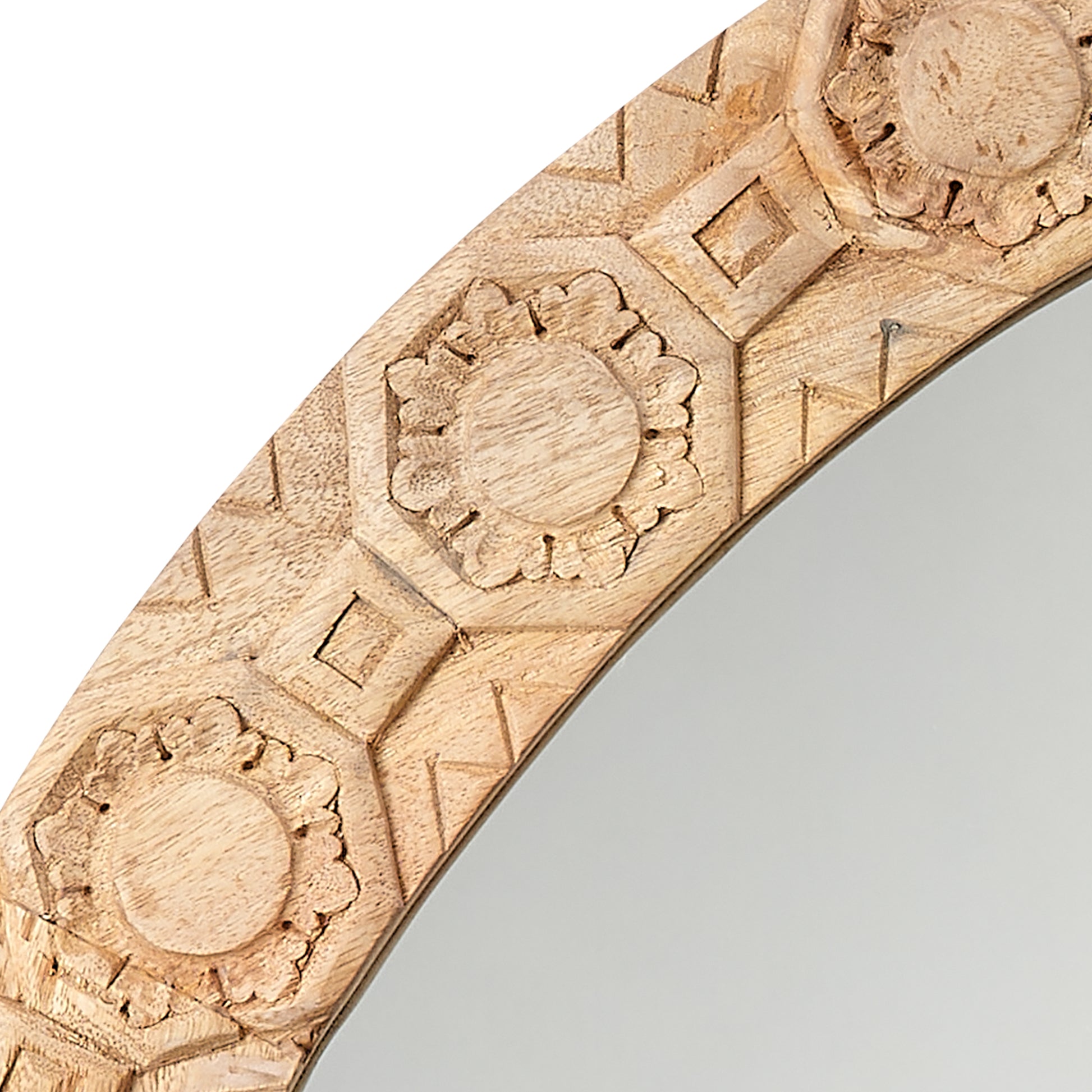 Relief Wood Carved Wall Mirror by Jamie Young