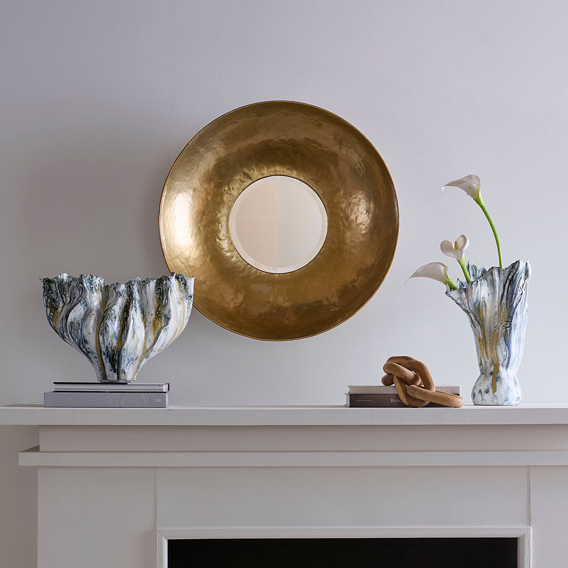 Theia Iron Round Wall Mirror by Jamie Young