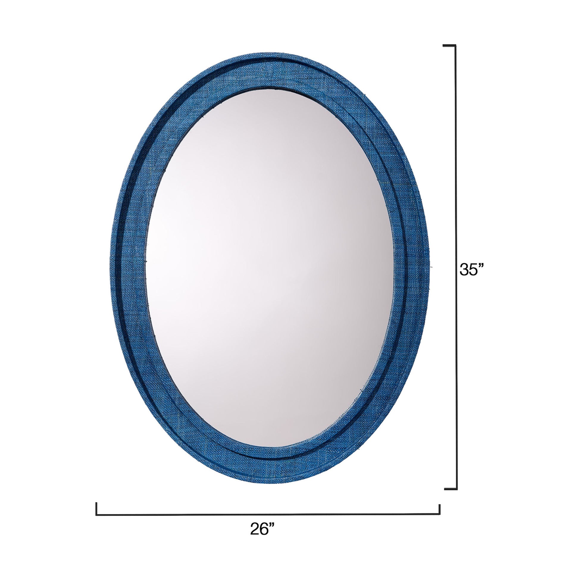 Valley Raffia Oval Wall Mirror by Jamie Young