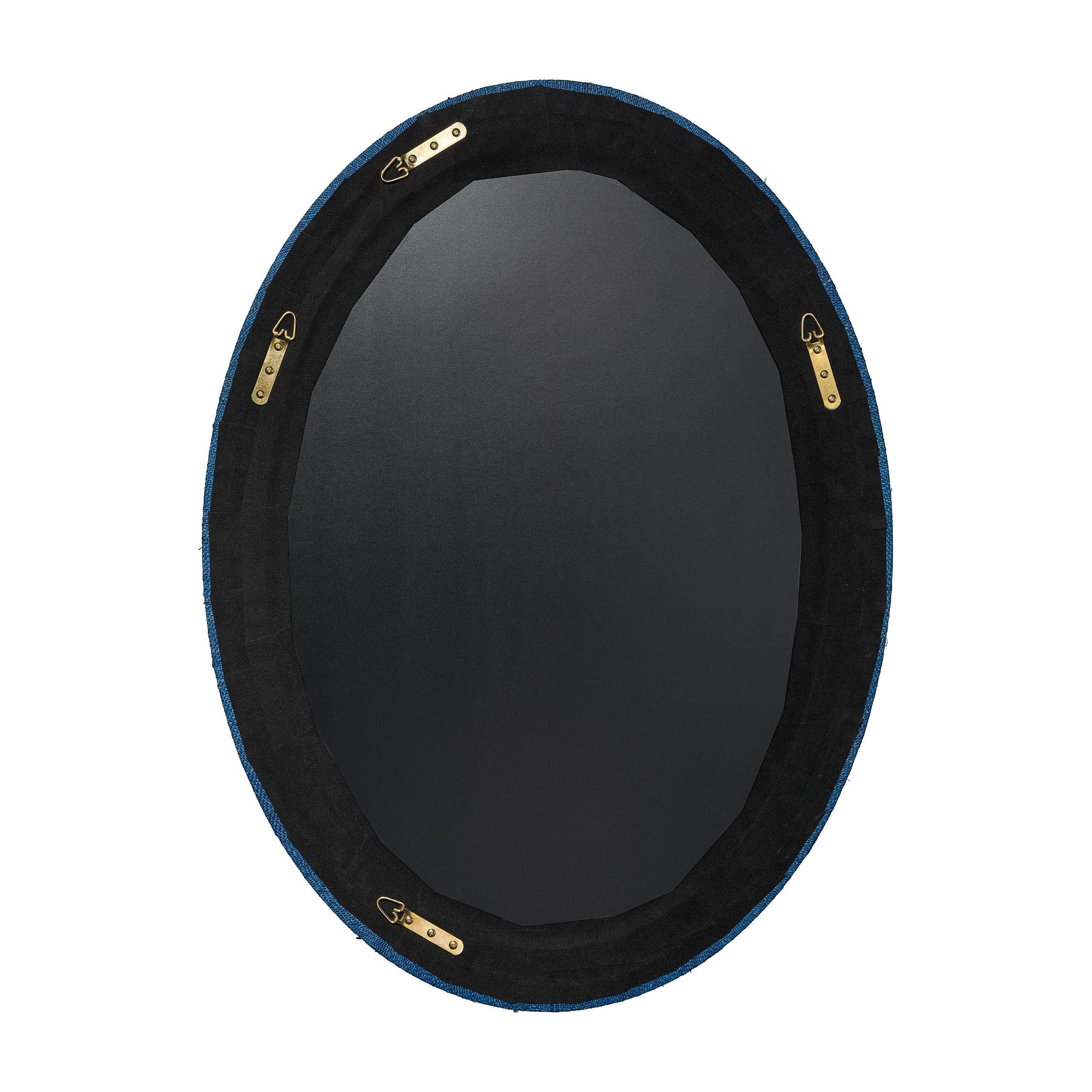 Valley Raffia Oval Wall Mirror by Jamie Young
