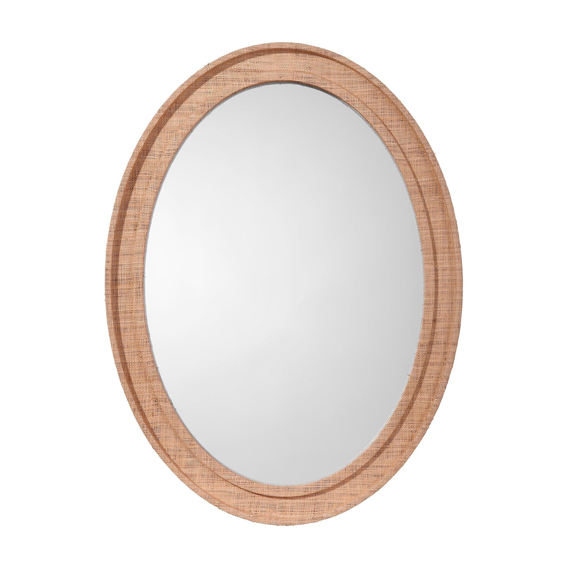 Valley Raffia Oval Wall Mirror Natural by Jamie Young