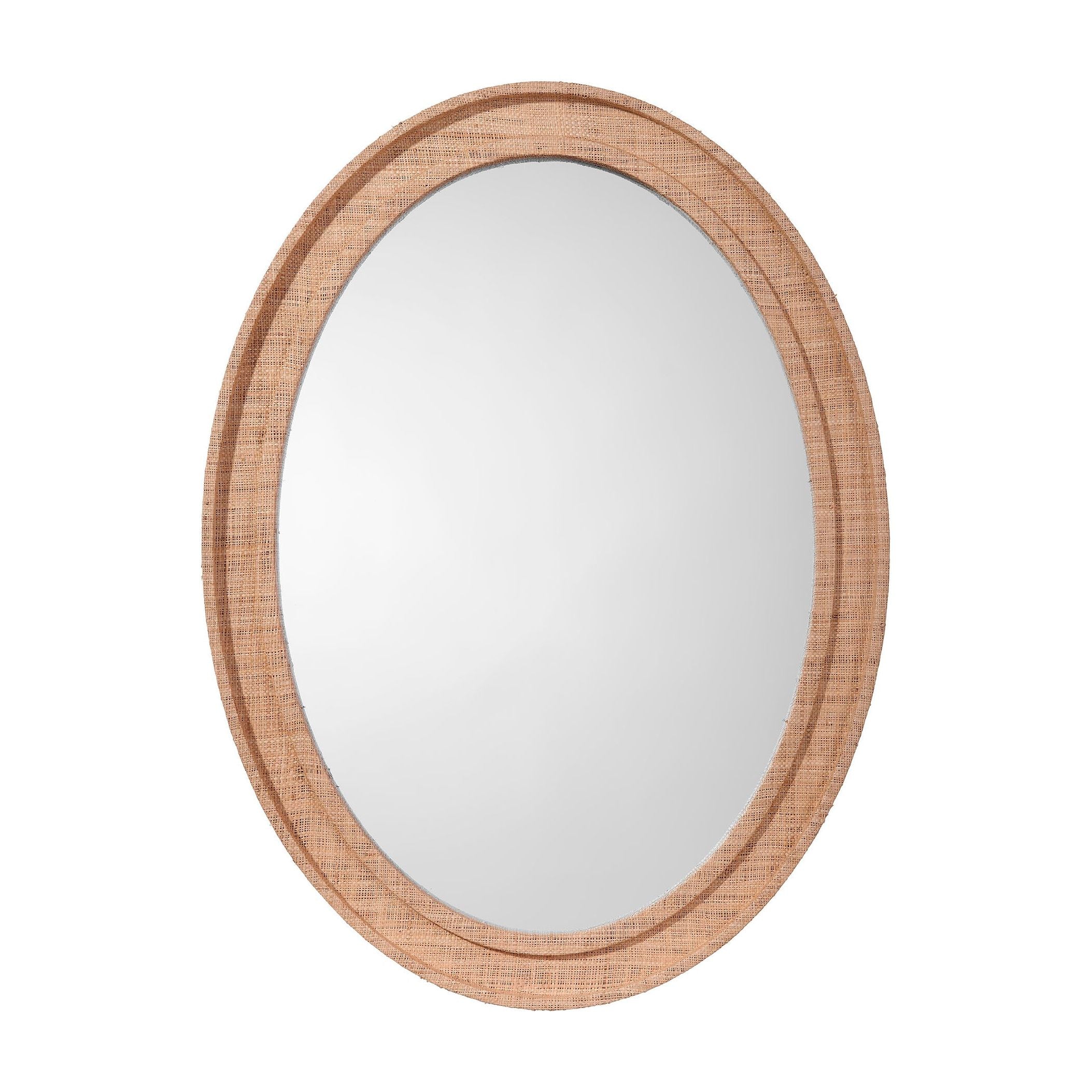 Valley Raffia Oval Wall Mirror Natural by Jamie Young