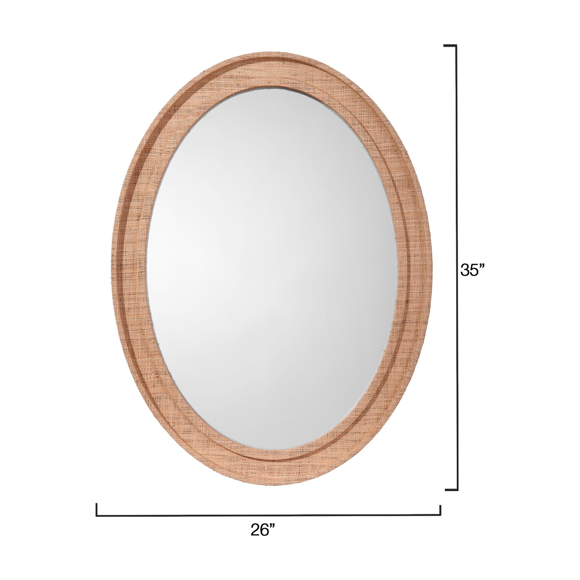 Valley Raffia Oval Wall Mirror by Jamie Young