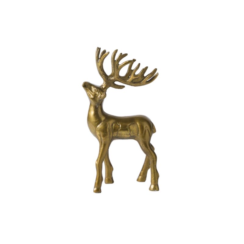 Winter Sleigh Deer – Antique Gold