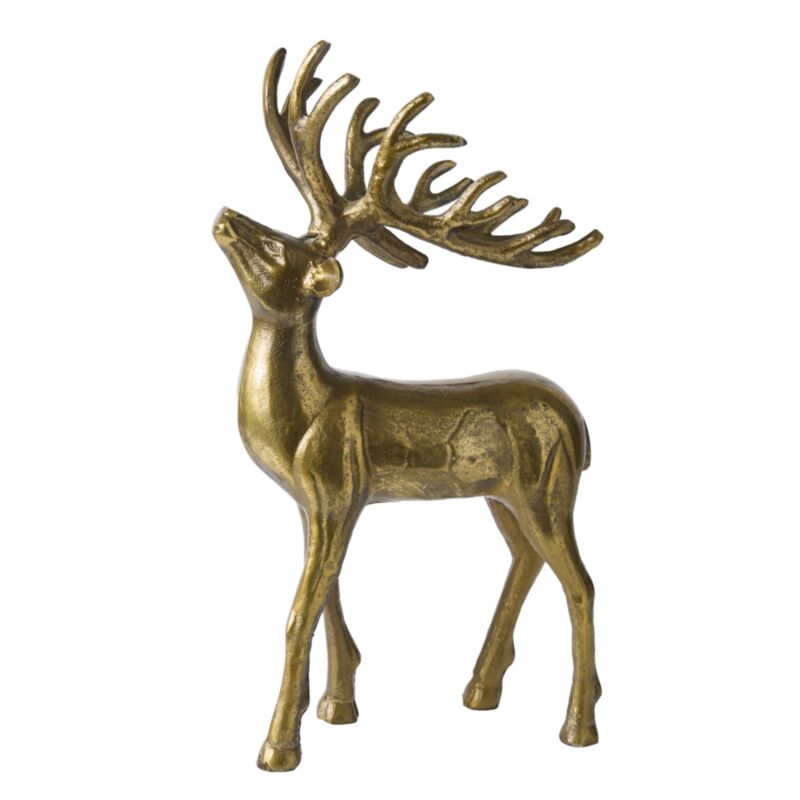 Winter Sleigh Deer – Antique Gold