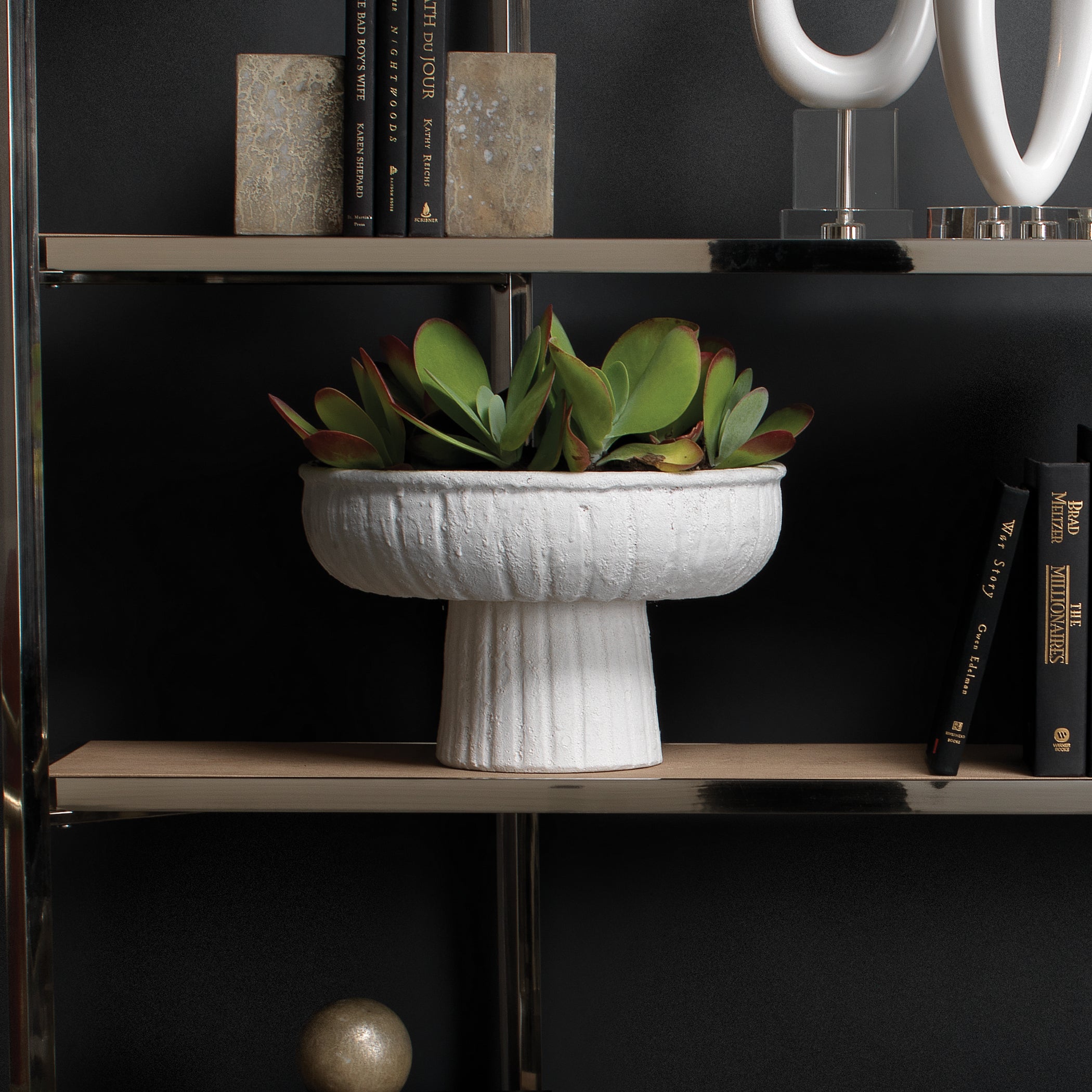 Aegean Ceramic Pedestal Decorative Bowl