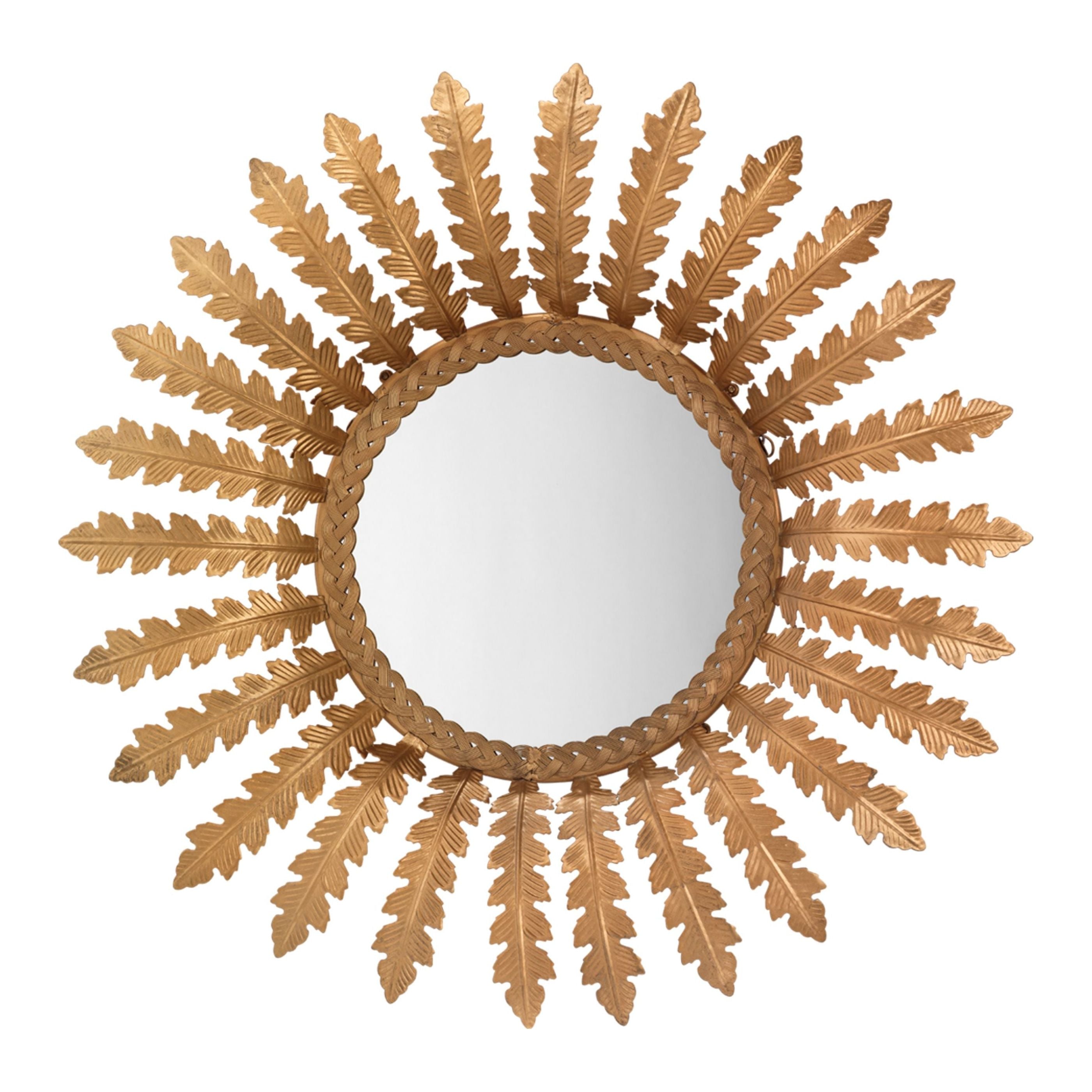 Elouise Metal Wall Mirror, Antique Brass by Jamie Young
