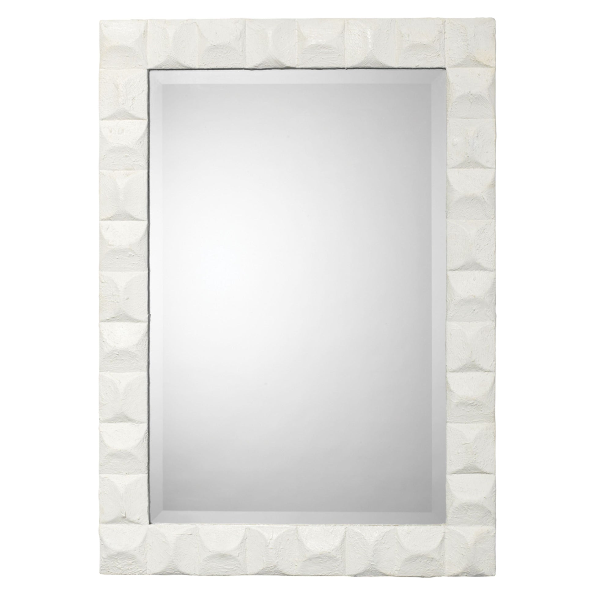 Astor Plaster Wall Rectangle Mirror, White by Jamie Young