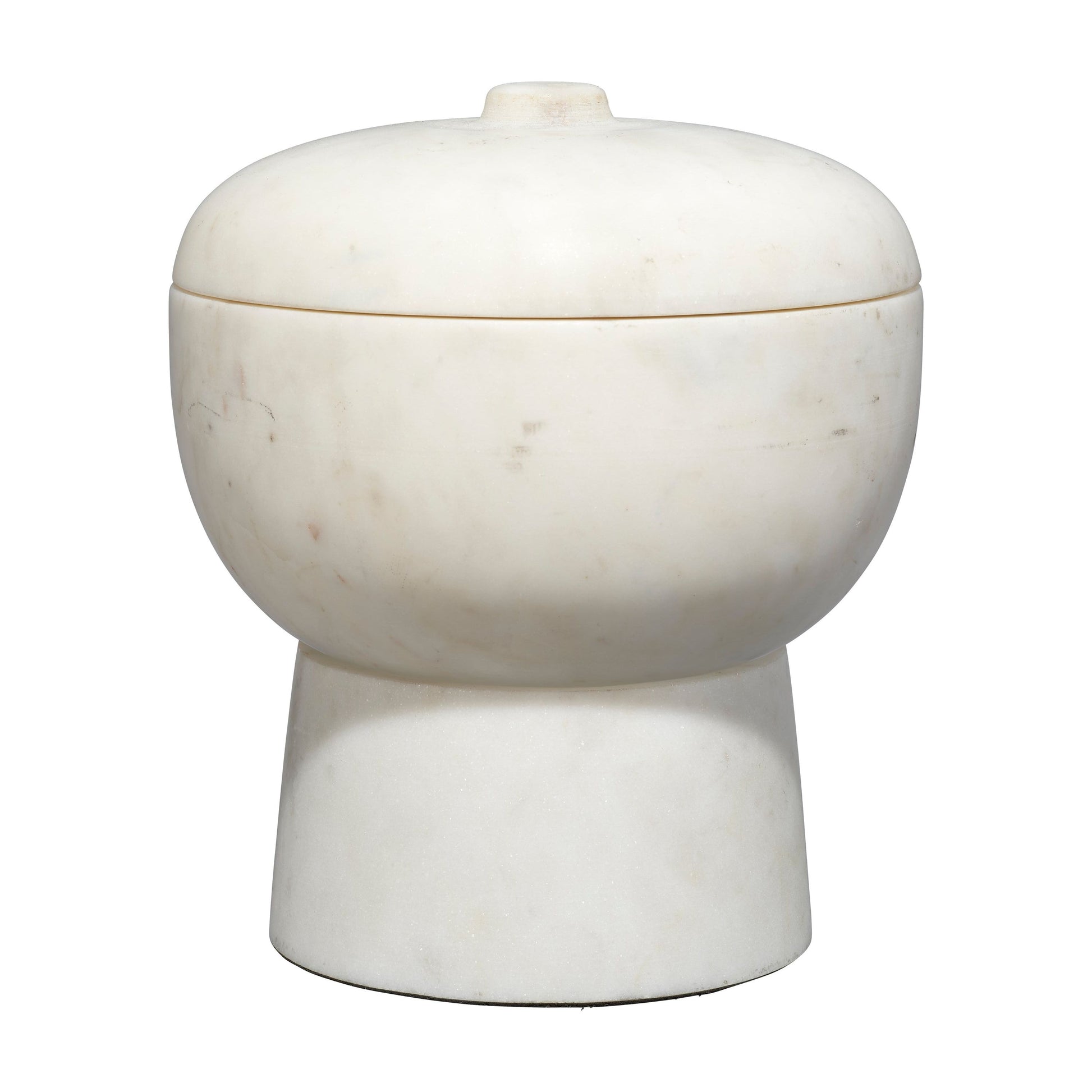 Bennett Marble Storage Bowl w/ Lid Large by Jamie Young