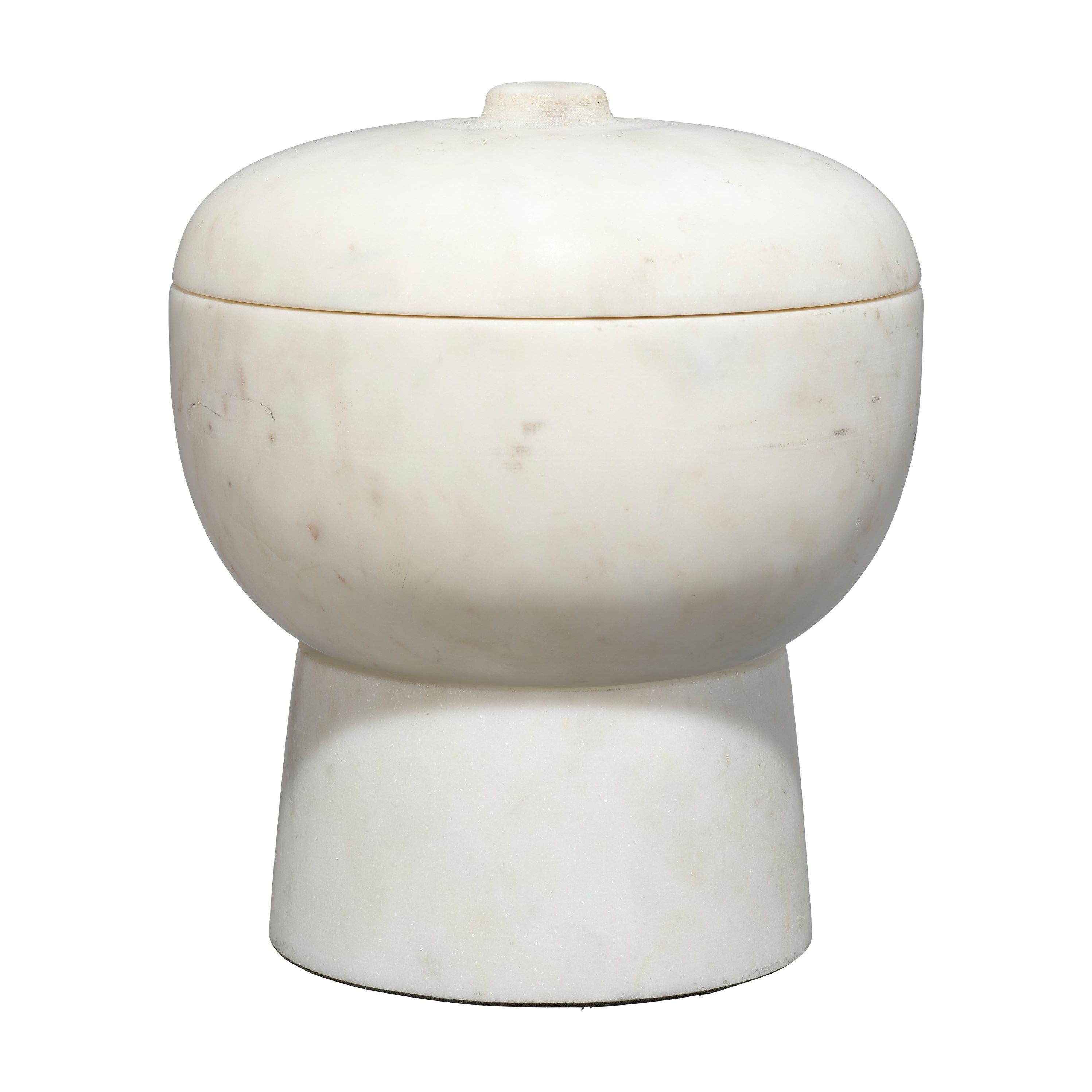 Bennett Marble Storage Bowl w/ Lid Large by Jamie Young
