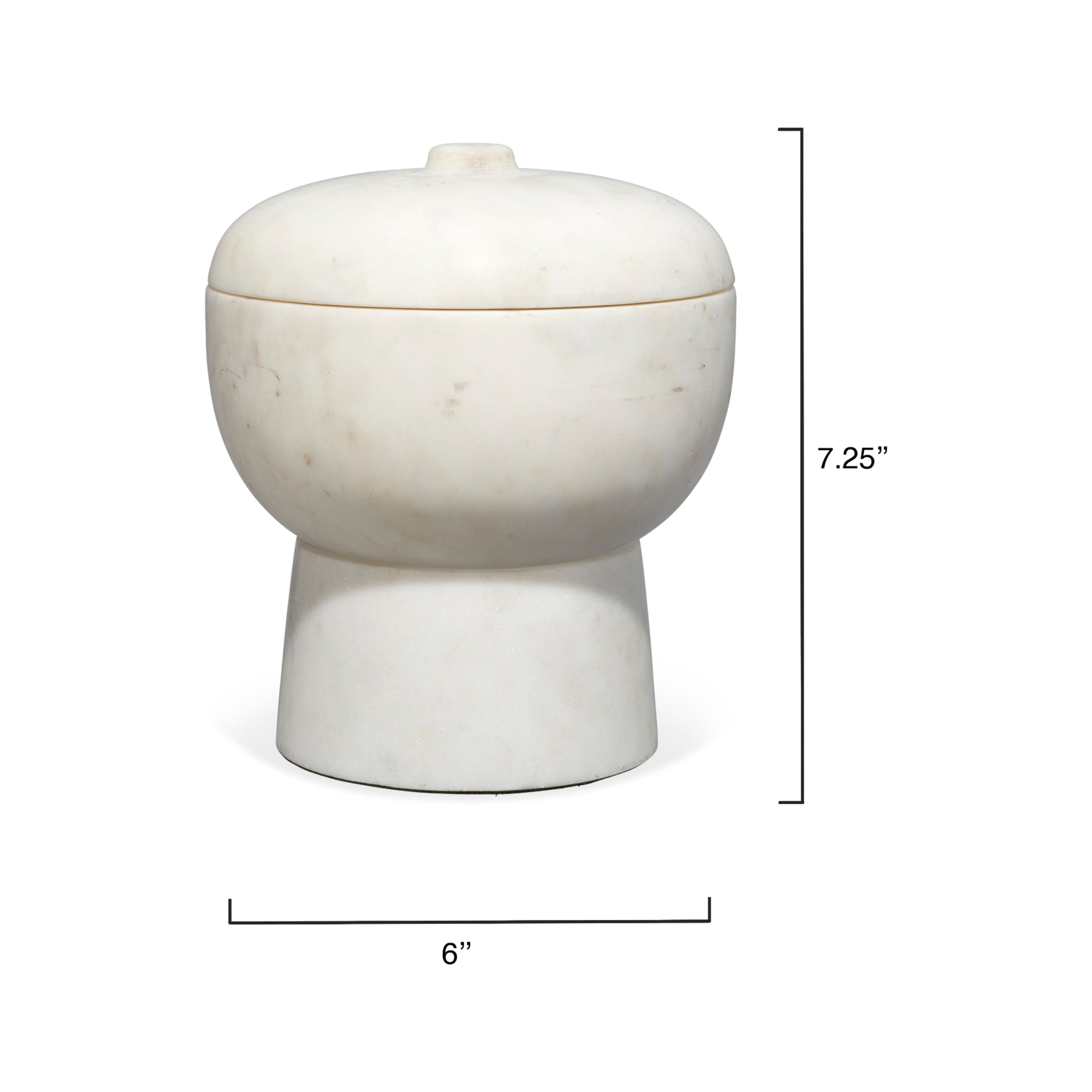 Bennett Marble Storage Bowl w/ Lid by Jamie Young