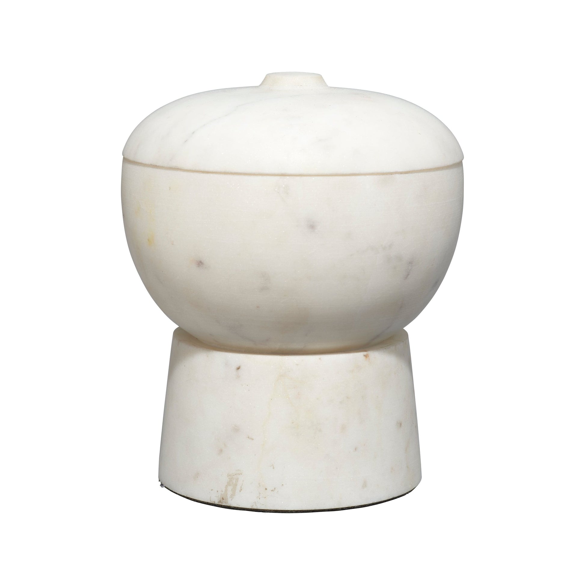 Bennett Marble Storage Bowl w/ Lid Medium by Jamie Young