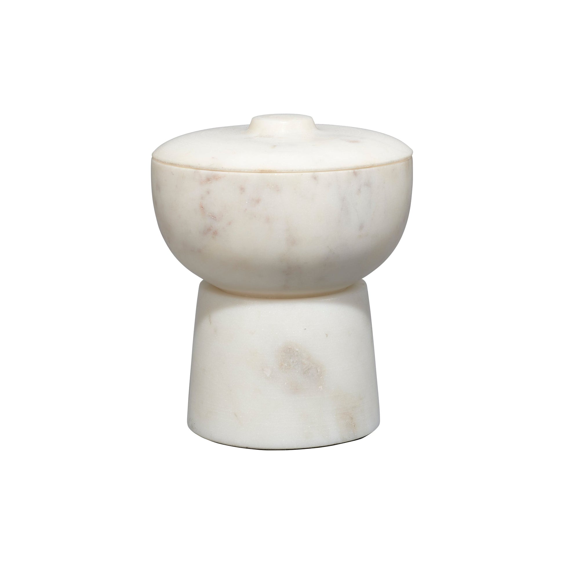 Bennett Marble Storage Bowl w/ Lid Small by Jamie Young