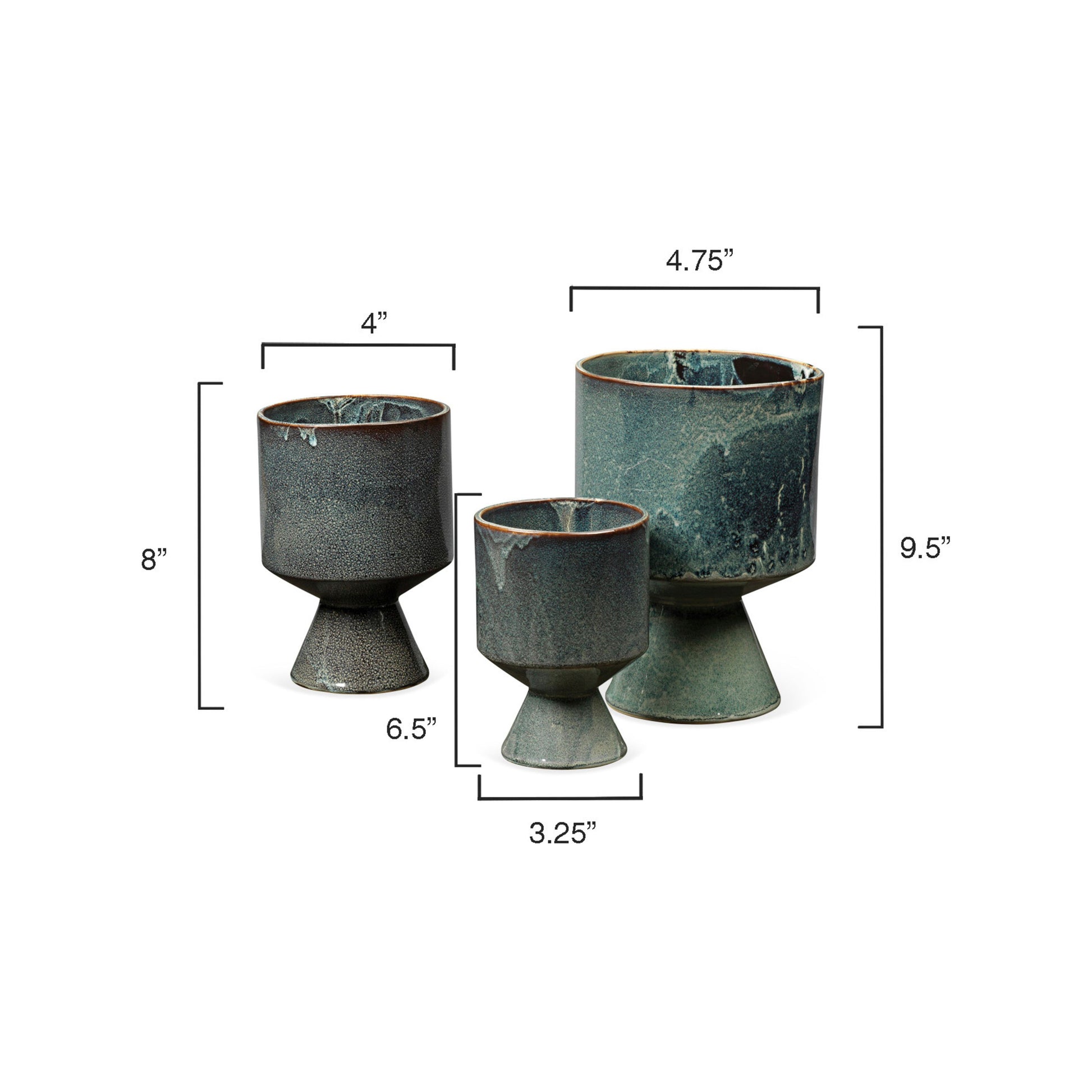 Berkeley Ceramic Decorative Pots (set of 3) by Jamie Young