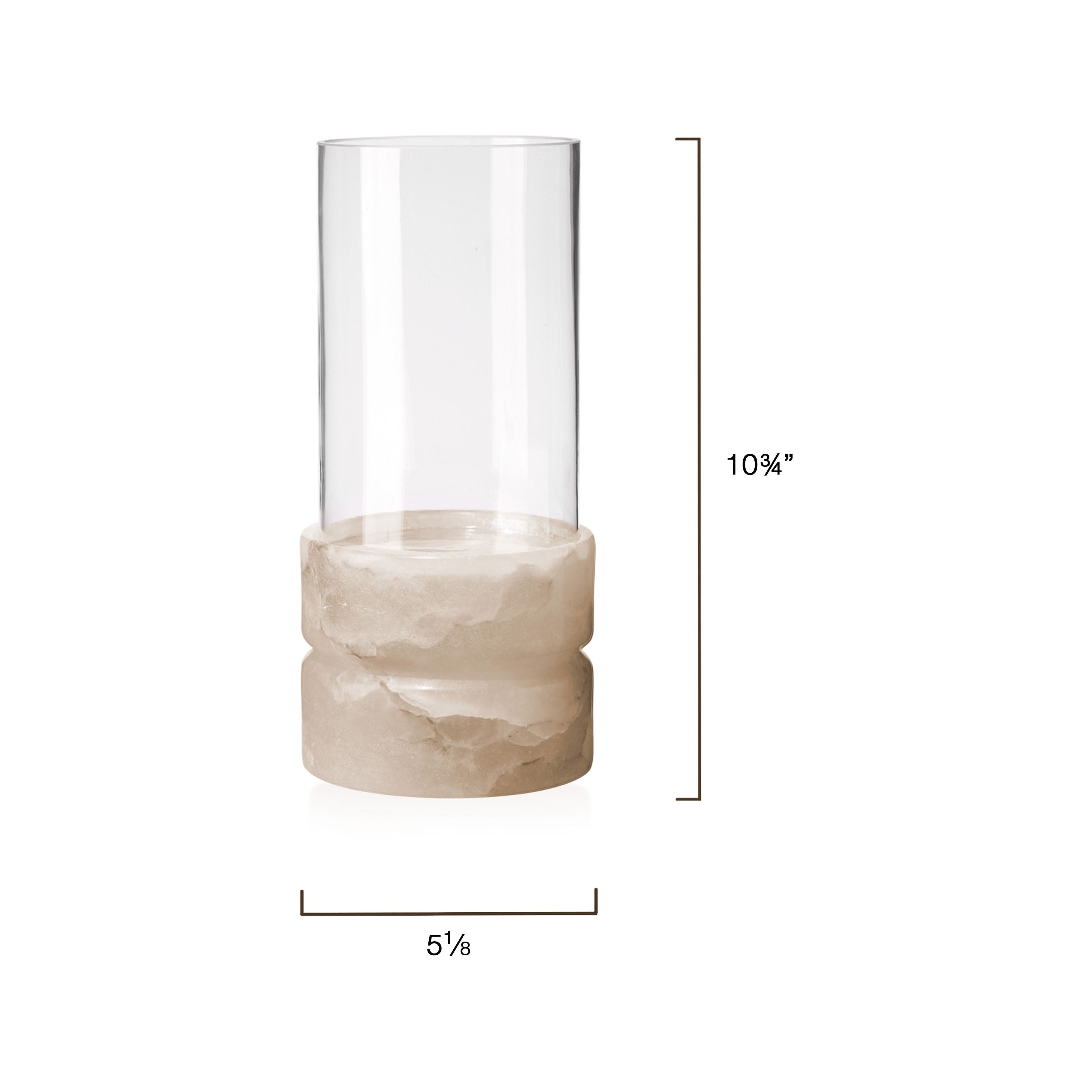 Charlotte Stacked Alabaster Hurricane by Jamie Young