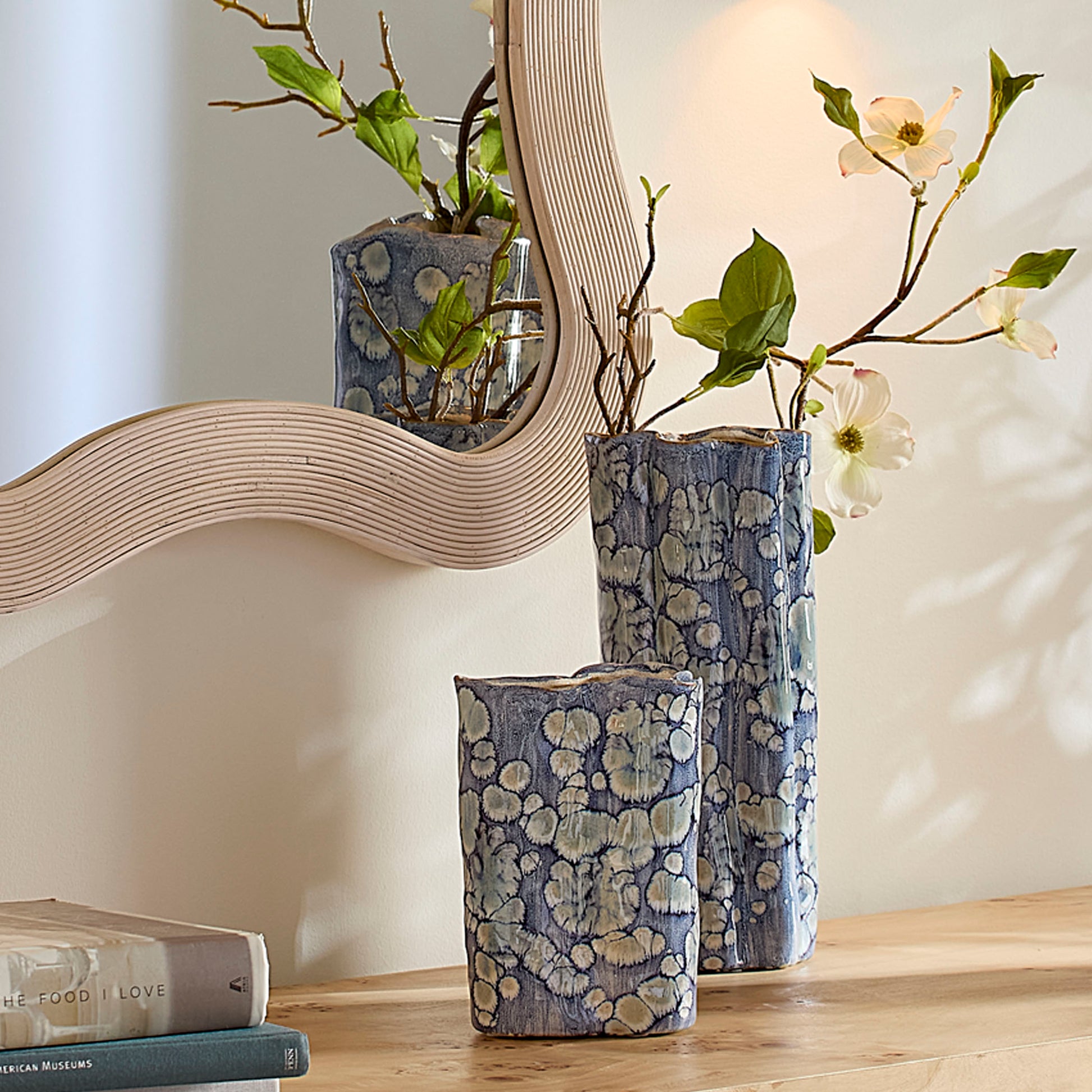 Cloud Ceramic Decorative Set of 2 Vases by Jamie Young