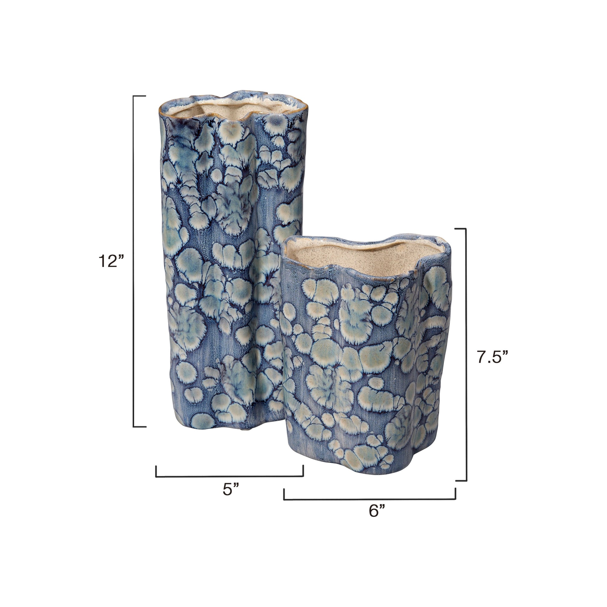 Cloud Ceramic Decorative Set of 2 Vases by Jamie Young