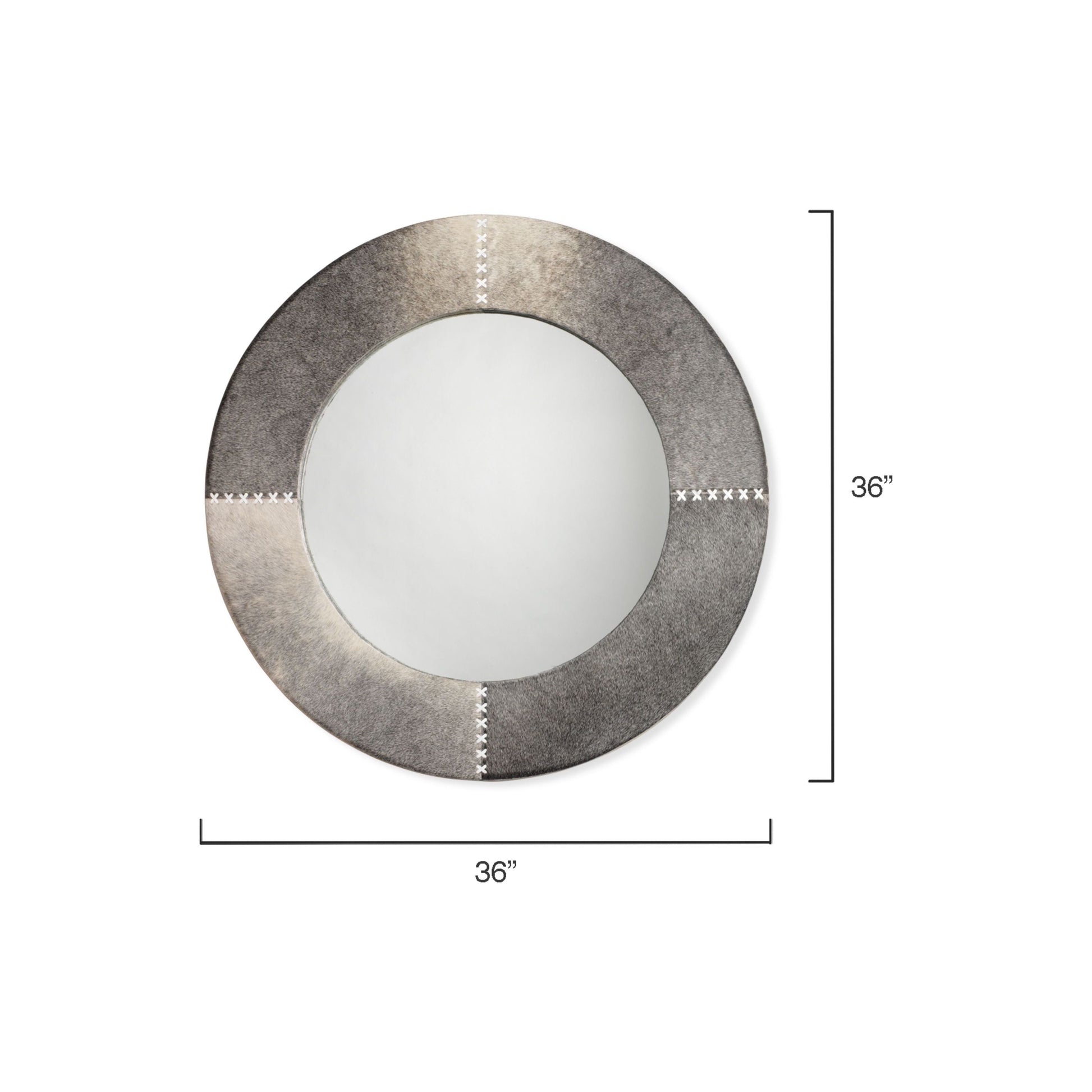Round Cross Stitch Round Wall Mirror by Jamie Young