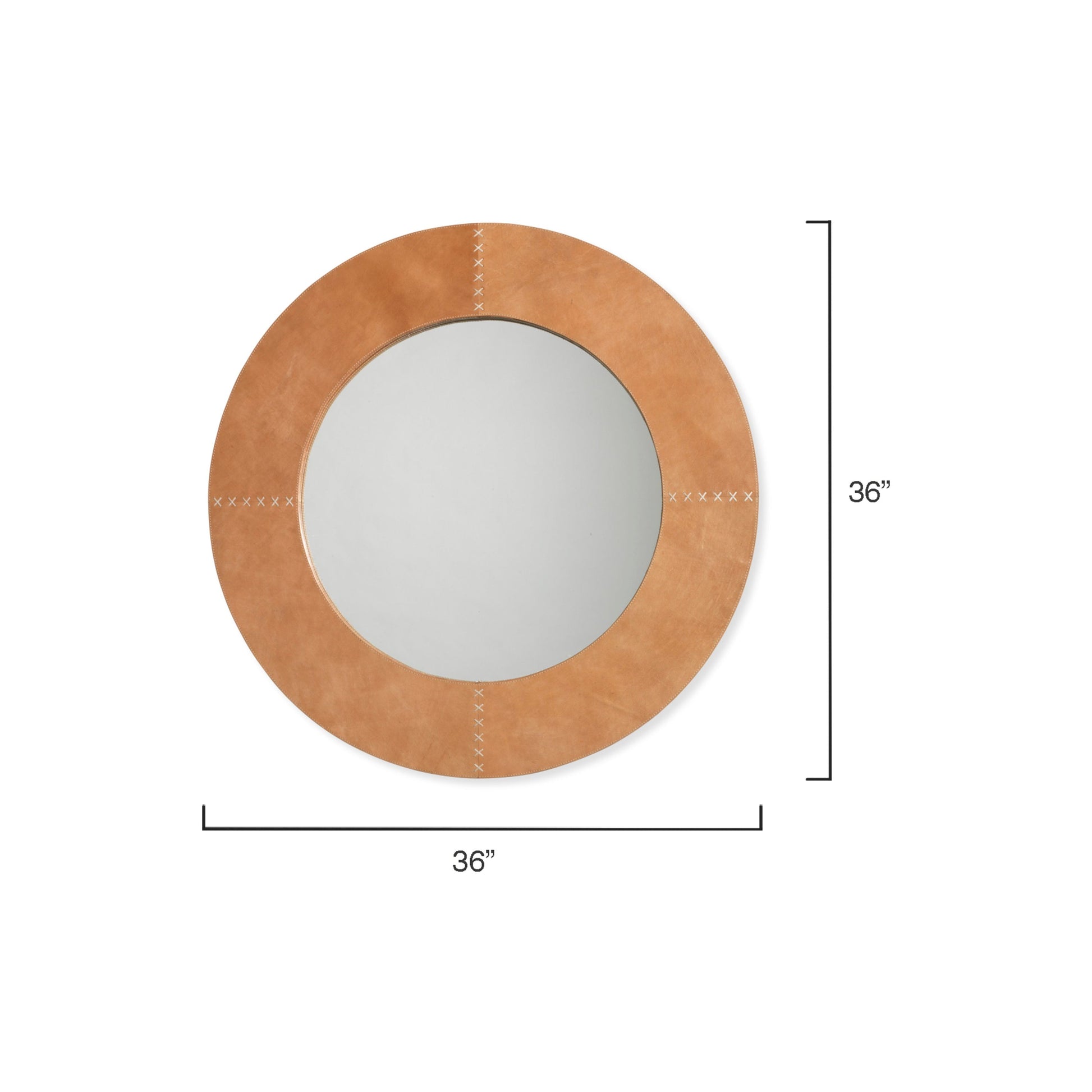 Round Cross Stitch Round Wall Mirror by Jamie Young