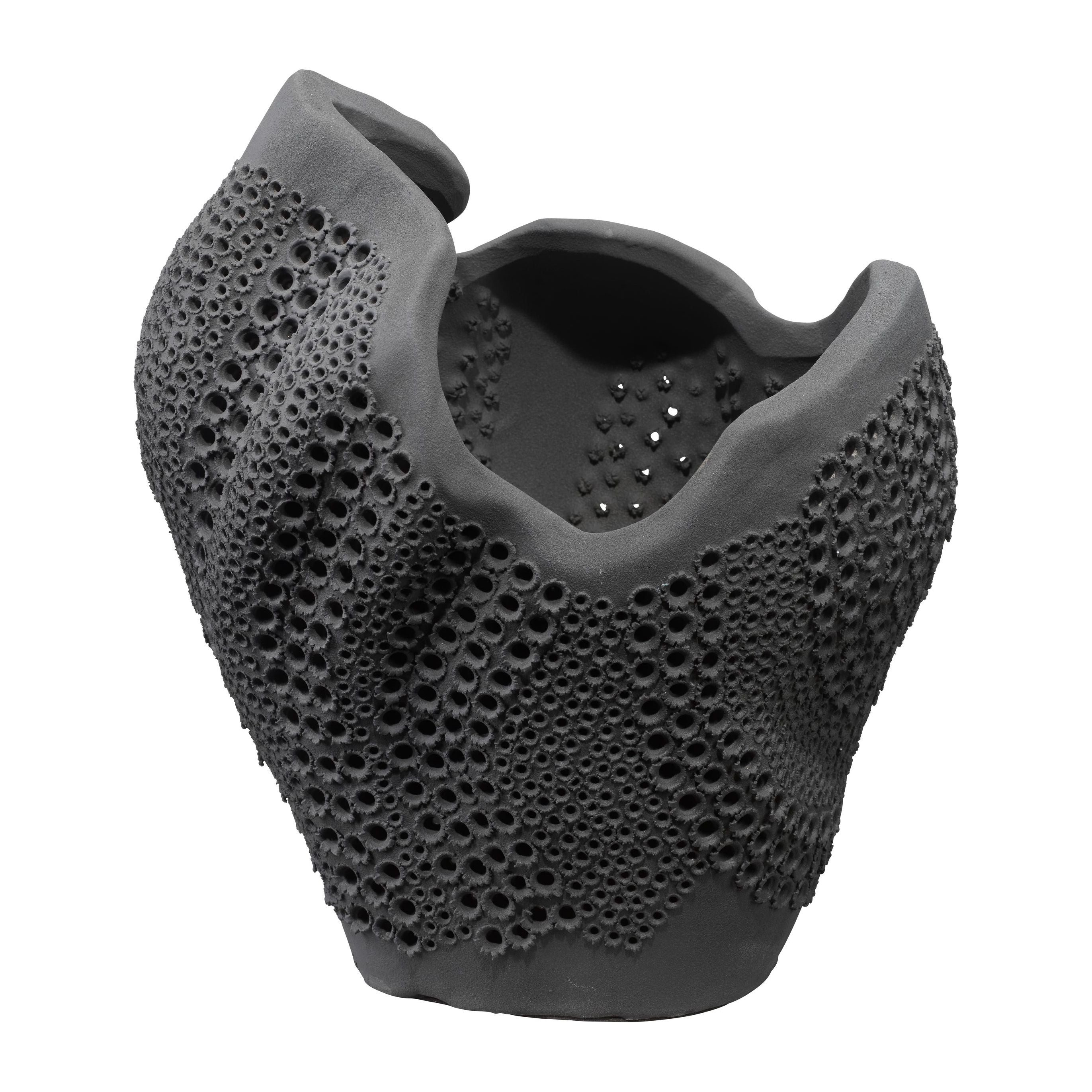 Eclipse Porcelain Decorative Vase Black by Jamie Young