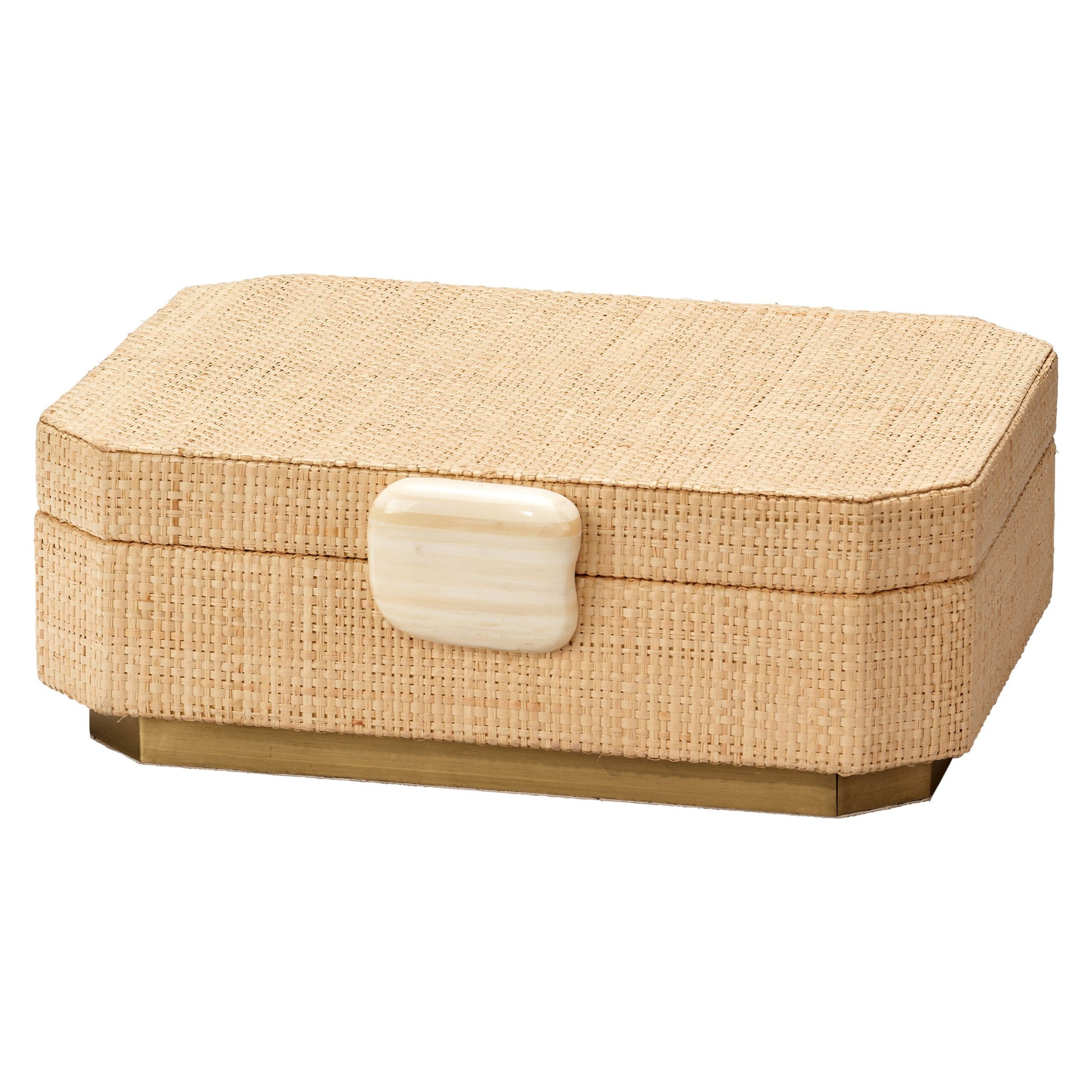 Eden Raffia Decorative Box Natural by Jamie Young