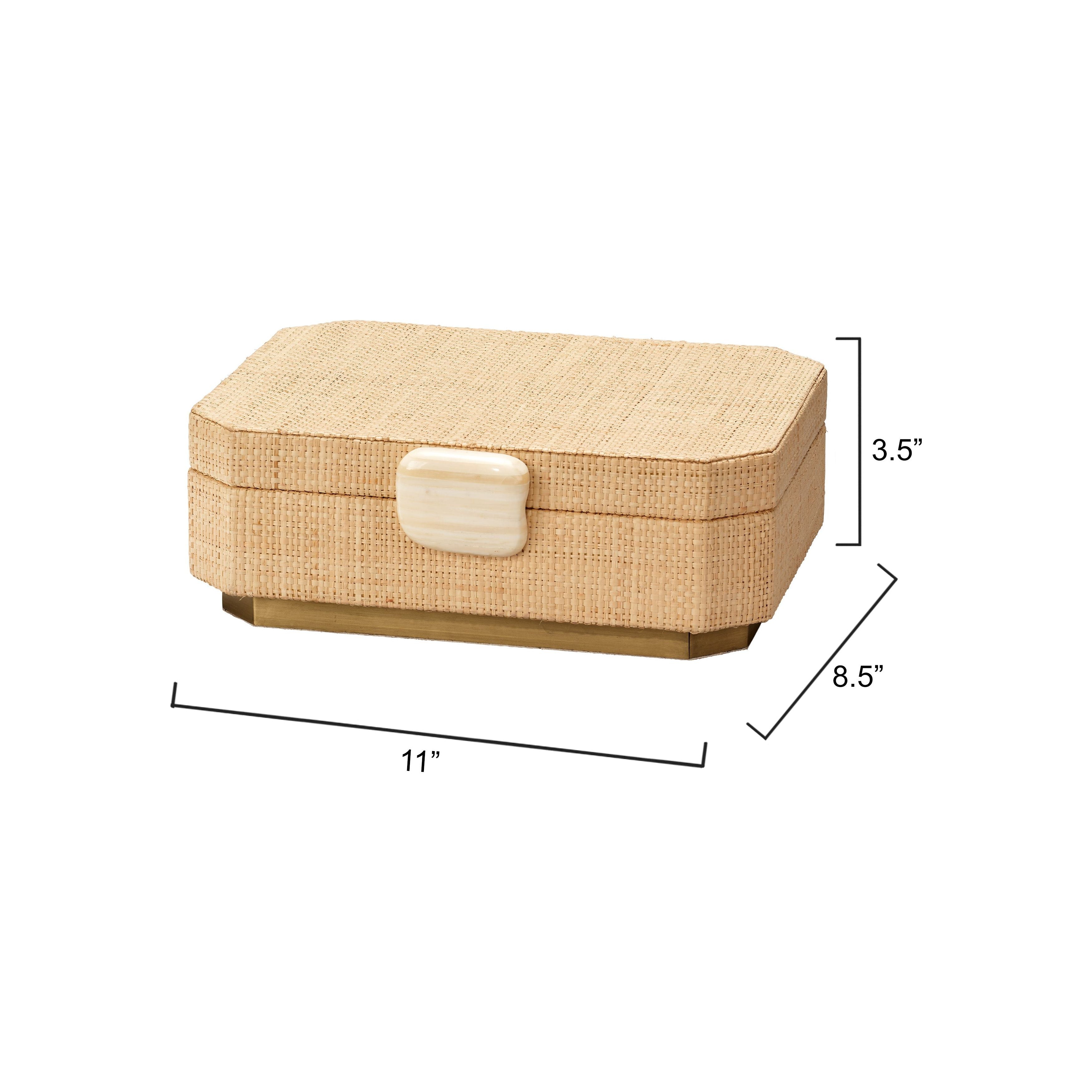 Eden Raffia Decorative Box by Jamie Young