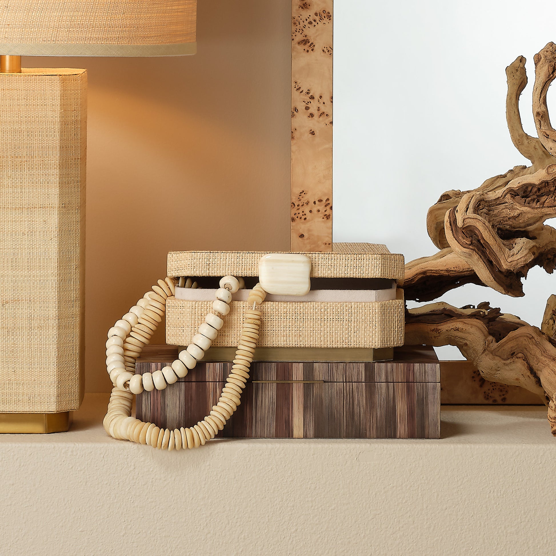 Eden Raffia Decorative Box by Jamie Young