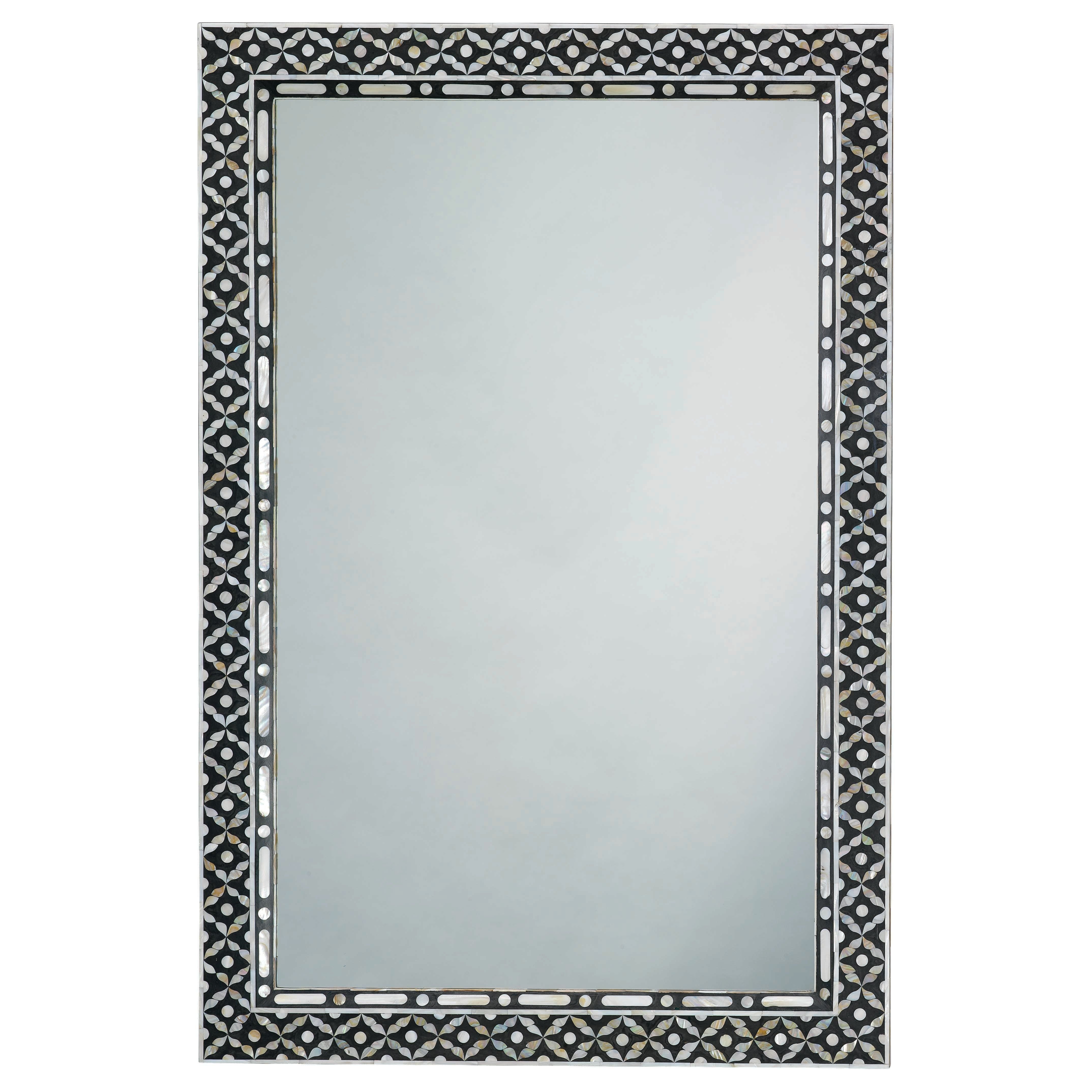 Evelyn Mother of Pearl Rectangle Wall Mirror by Jamie Young