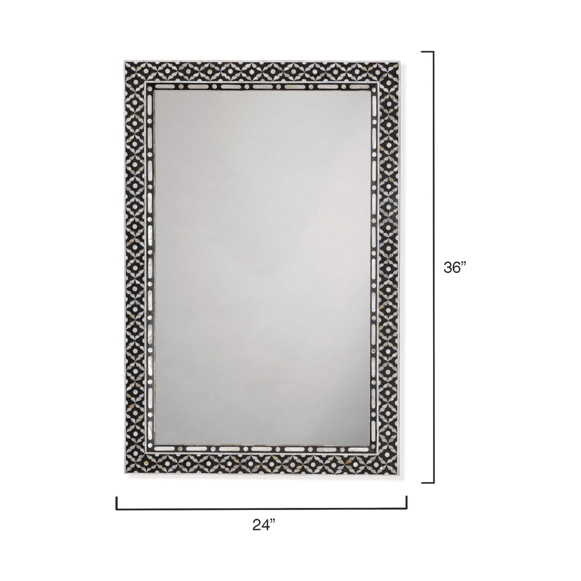 Evelyn Mother of Pearl Rectangle Wall Mirror by Jamie Young
