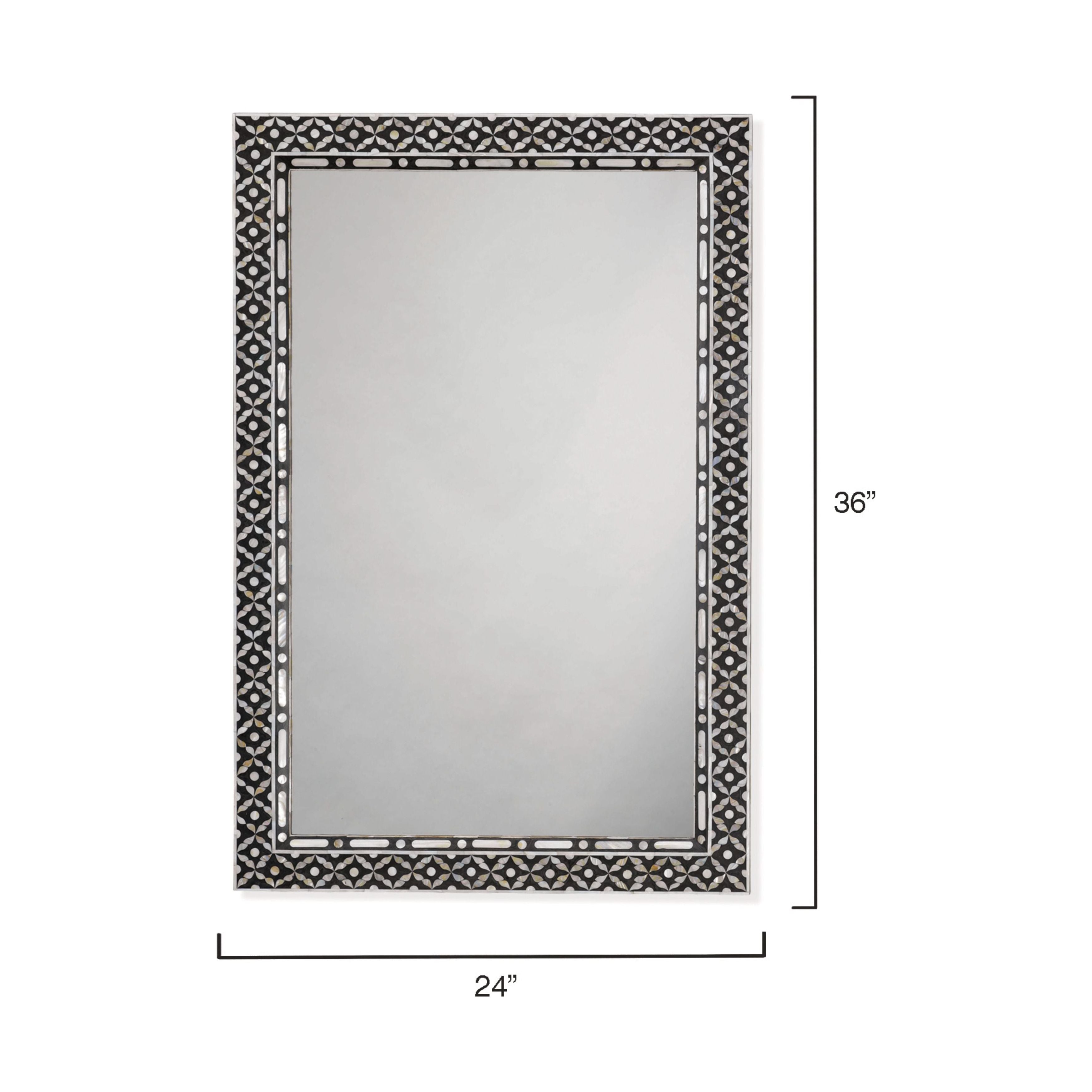 Evelyn Mother of Pearl Rectangle Wall Mirror by Jamie Young