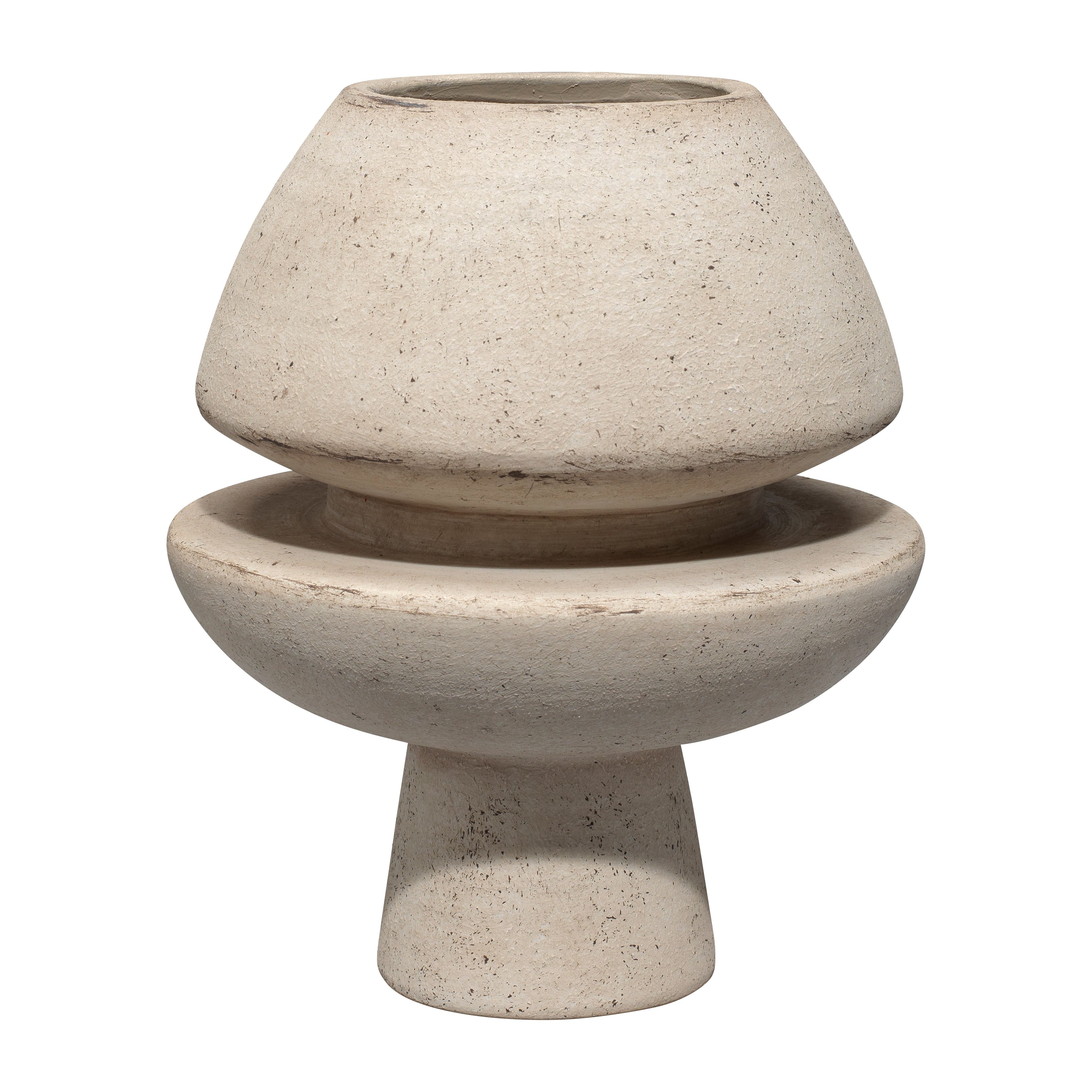 Foundation Decorative Ceramic Vase, Cream by Jamie Young