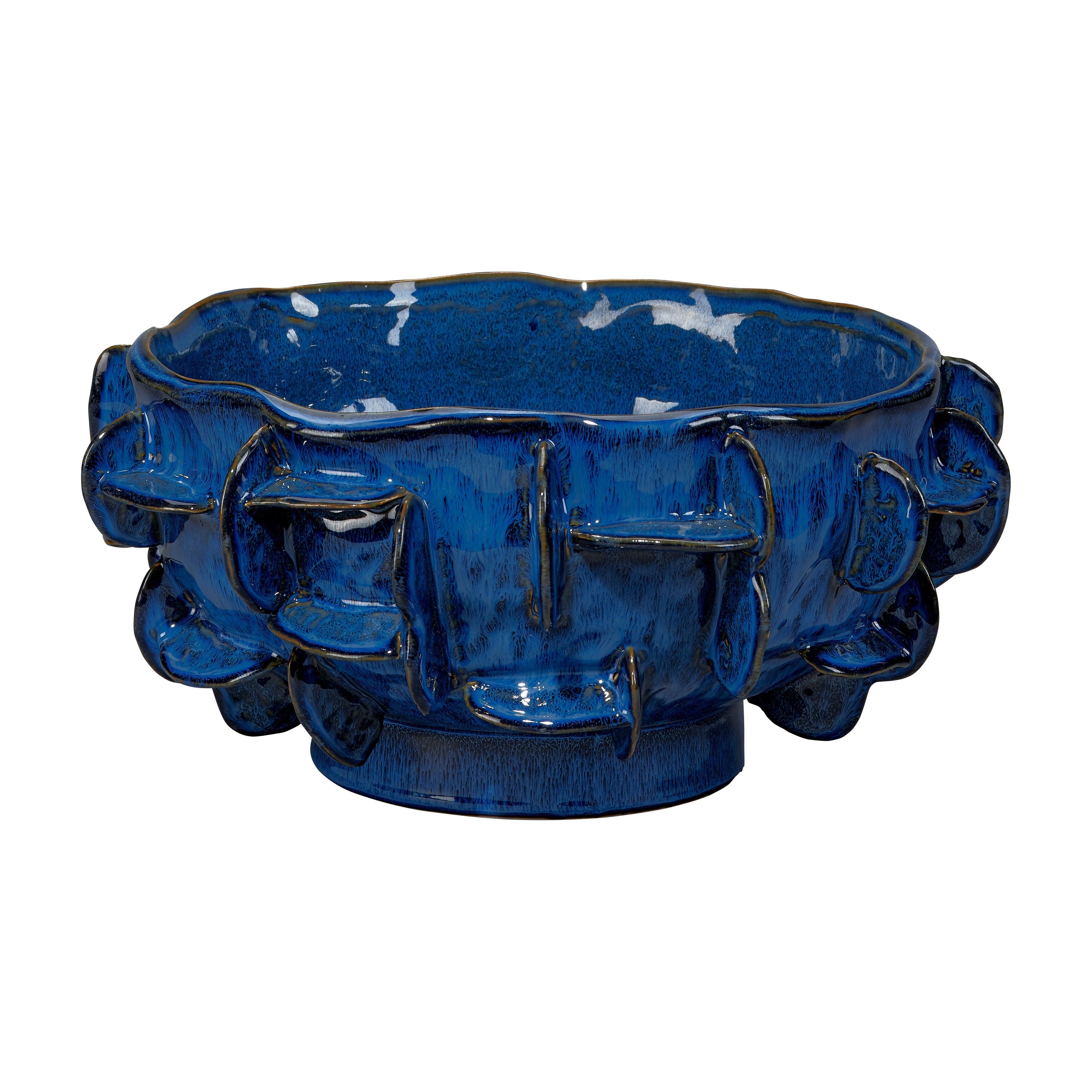 Helios Ceramic Decorative Bowl Blue by Jamie Young