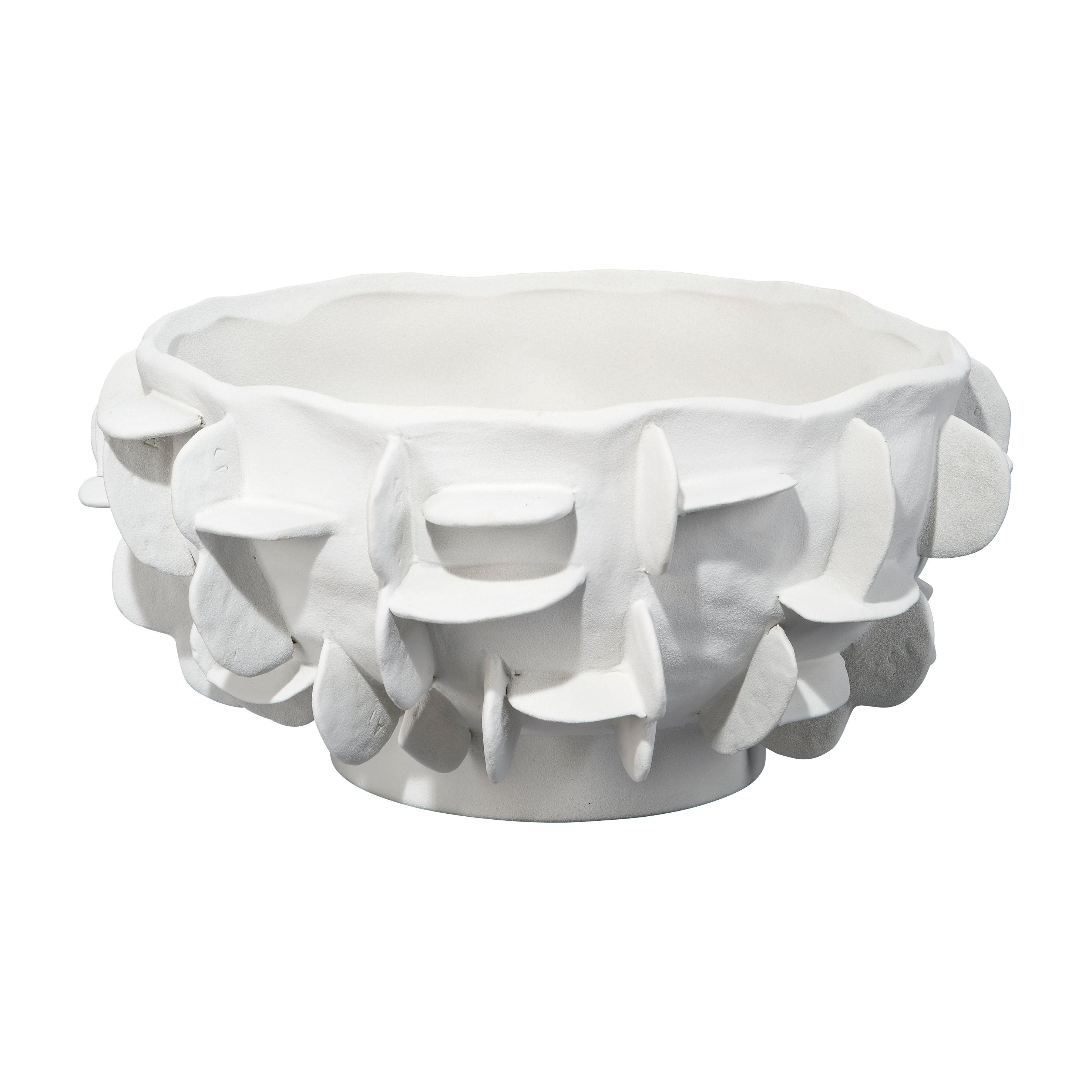 Helios Ceramic Decorative Bowl White by Jamie Young