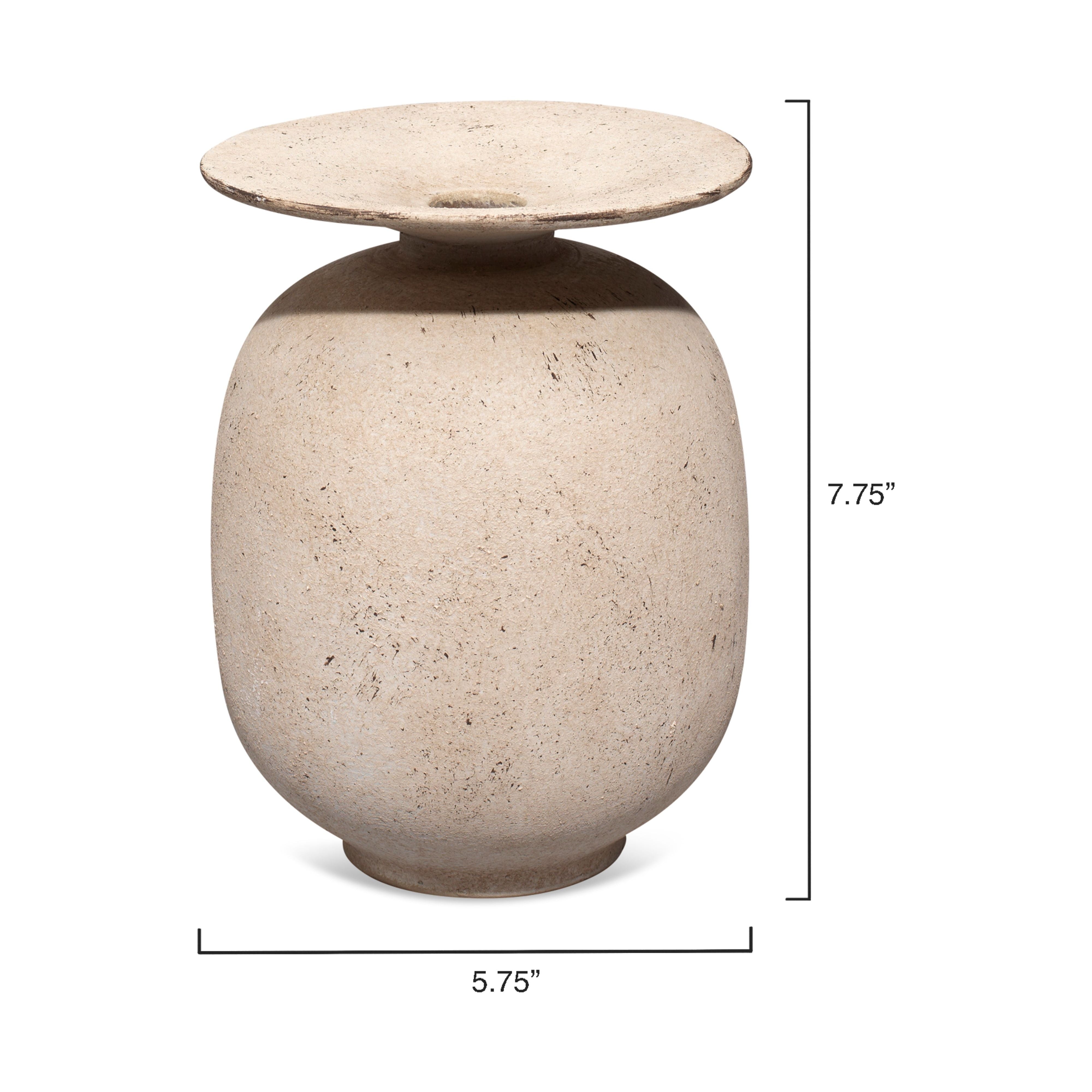Highland Decorative Ceramic Vase, Cream by Jamie Young