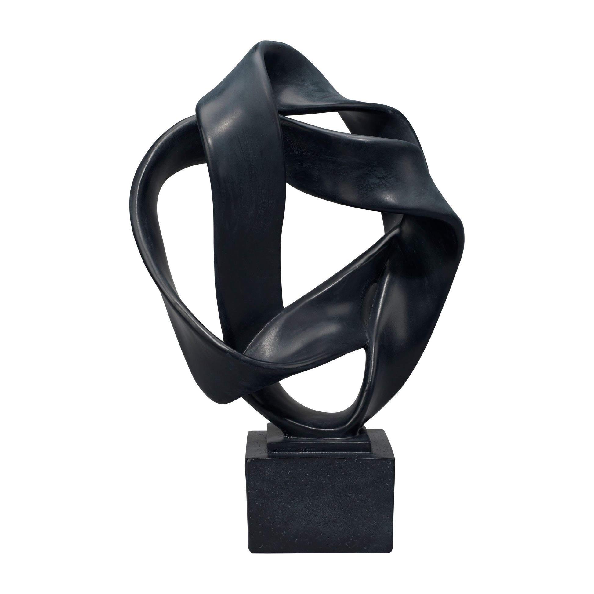 Intertwined Resin Decorative Table Object Black by Jamie Young