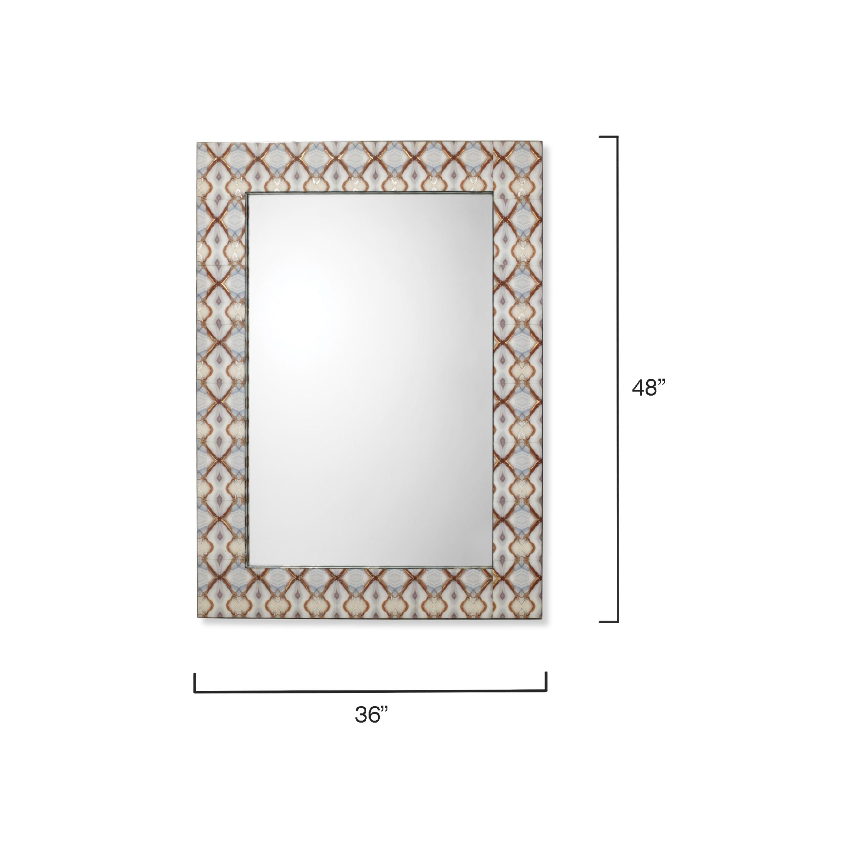 Kaleidoscope Rectangle Wall Mirror by Jamie Young