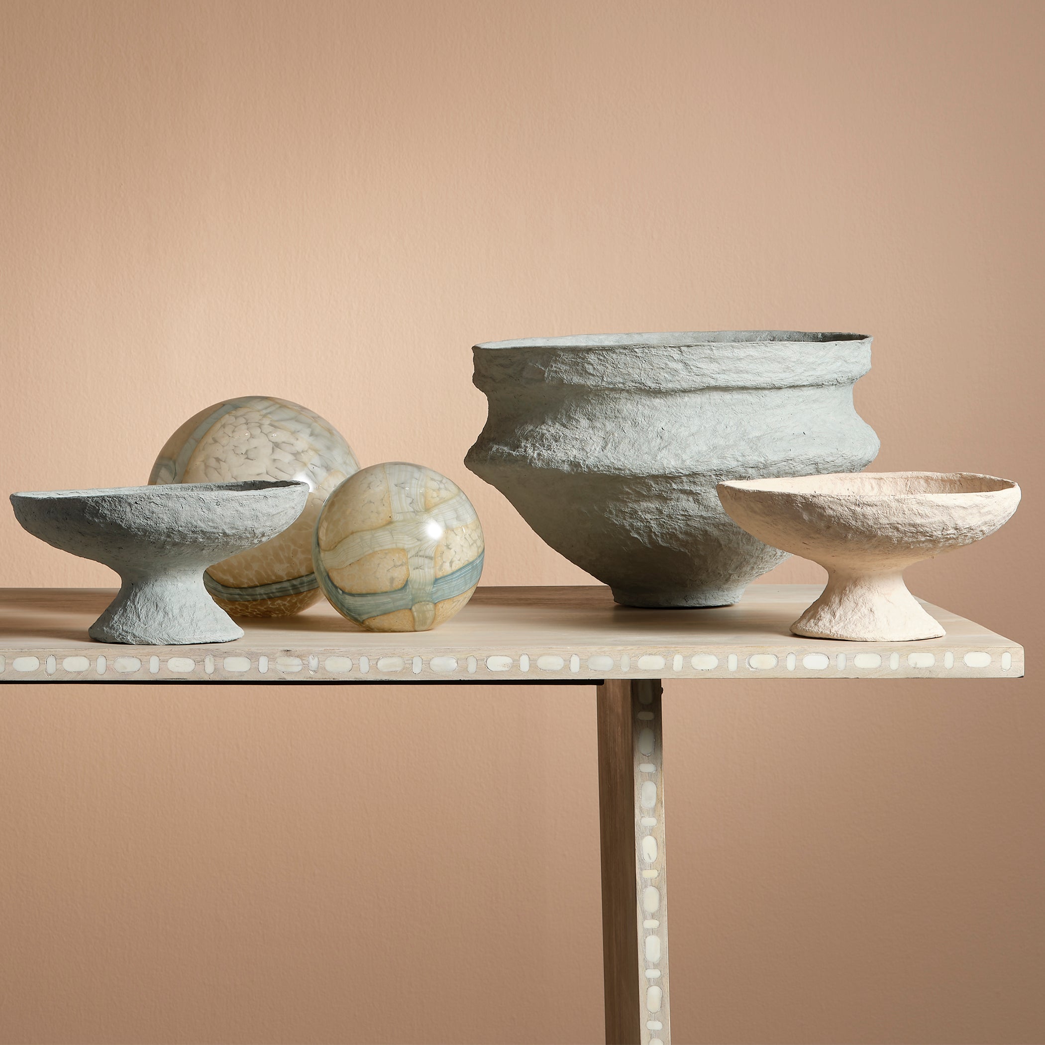 Landscape Cotton Mache Large Decorative Bowl by Jamie Young