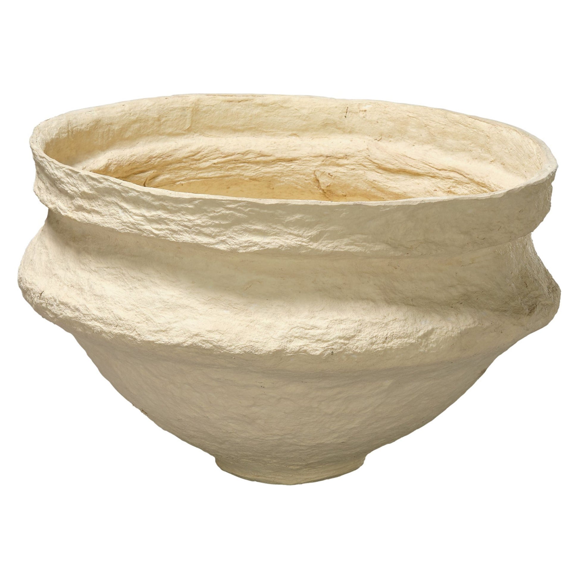 Landscape Cotton Mache Large Decorative Bowl Cream by Jamie Young